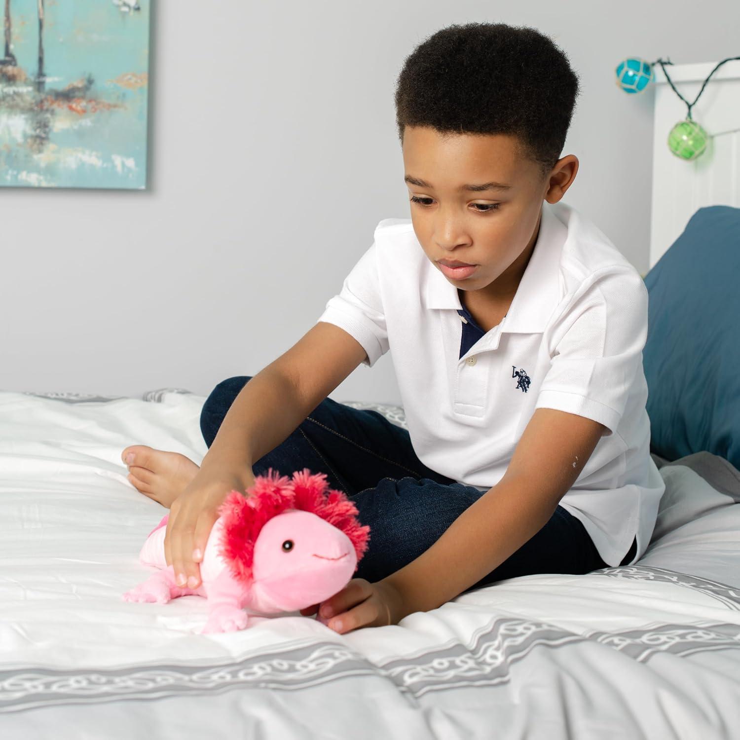 image:imageThe Petting Zoo Axolotl Stuffed Animal Plushie Gifts for Kids Wild Onez Sealife Animals Salamander Axolotl Plush Toy 14 inches