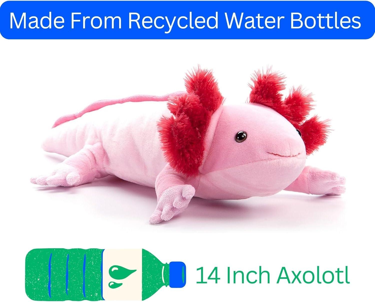 image:imageThe Petting Zoo Axolotl Stuffed Animal Plushie Gifts for Kids Wild Onez Sealife Animals Salamander Axolotl Plush Toy 14 inches