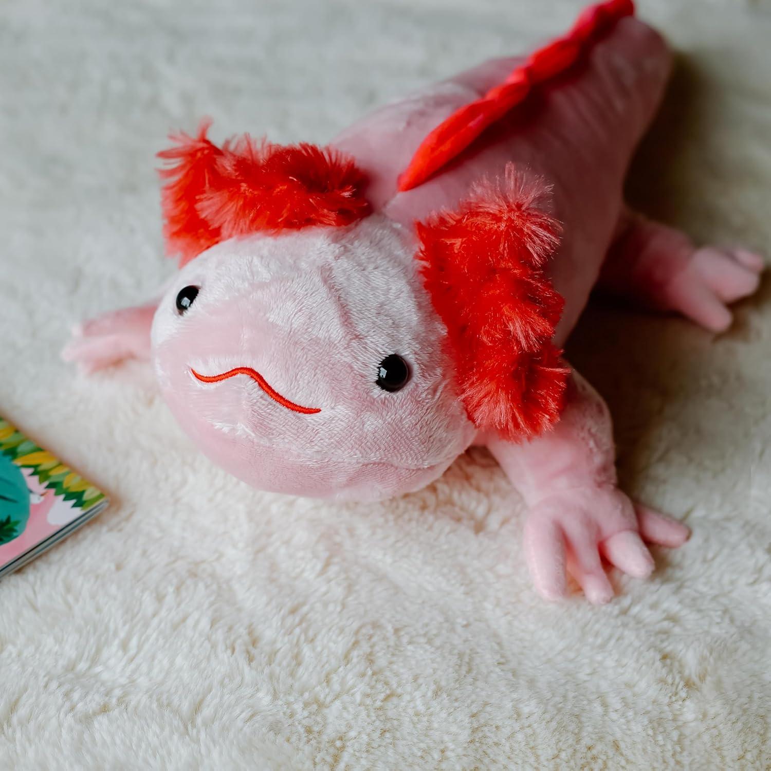 image:imageThe Petting Zoo Axolotl Stuffed Animal Plushie Gifts for Kids Wild Onez Sealife Animals Salamander Axolotl Plush Toy 14 inches