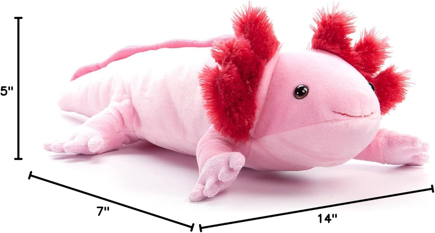 image:imageThe Petting Zoo Axolotl Stuffed Animal Plushie Gifts for Kids Wild Onez Sealife Animals Salamander Axolotl Plush Toy 14 inches