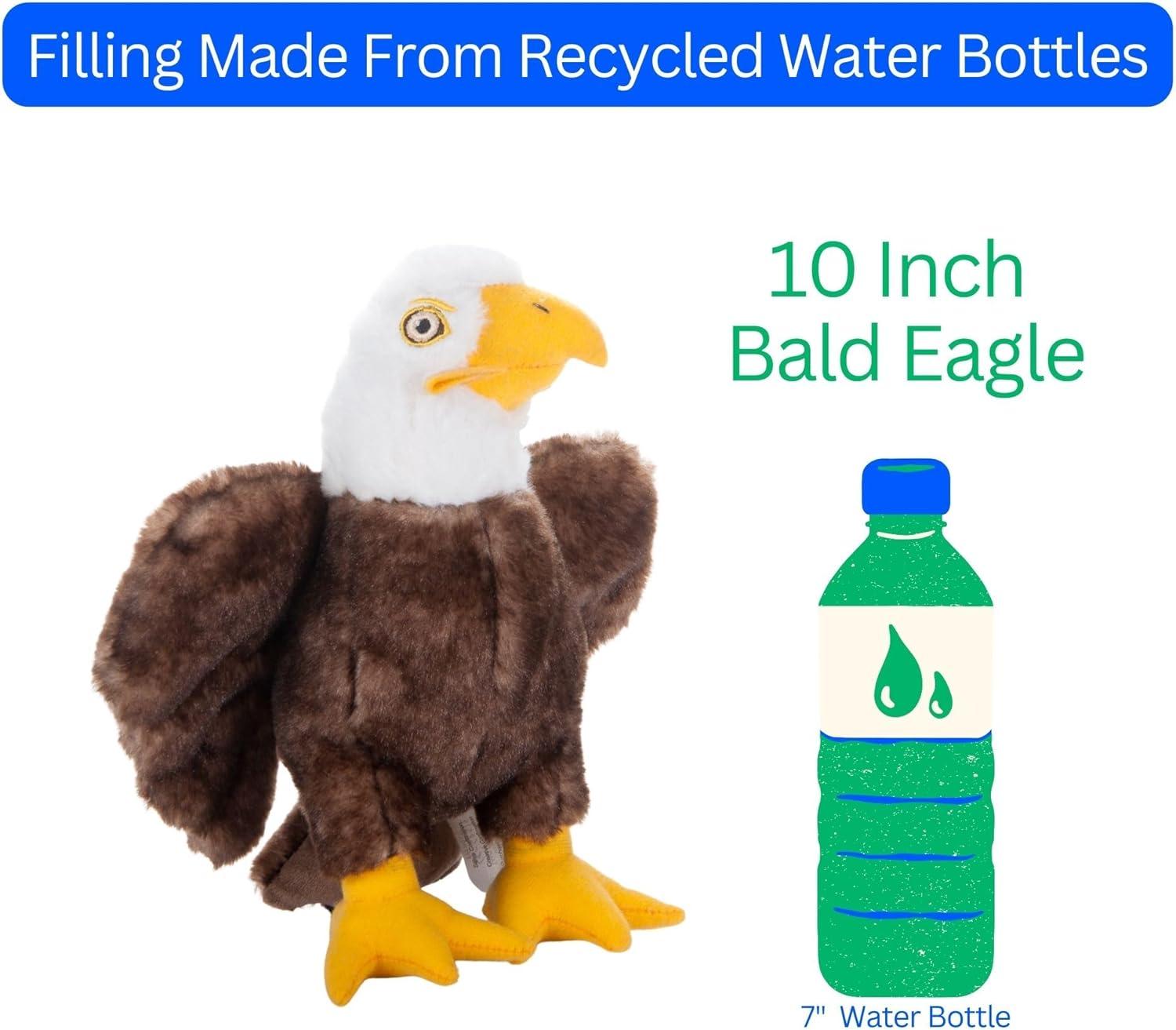 image:imageThe Petting Zoo Bald Eagle Stuffed Animal Plushie Gifts for Kids Earth Keeperz Wildlife Animals Zoologee Brown Bald Eagle Plush Toy 10 inches