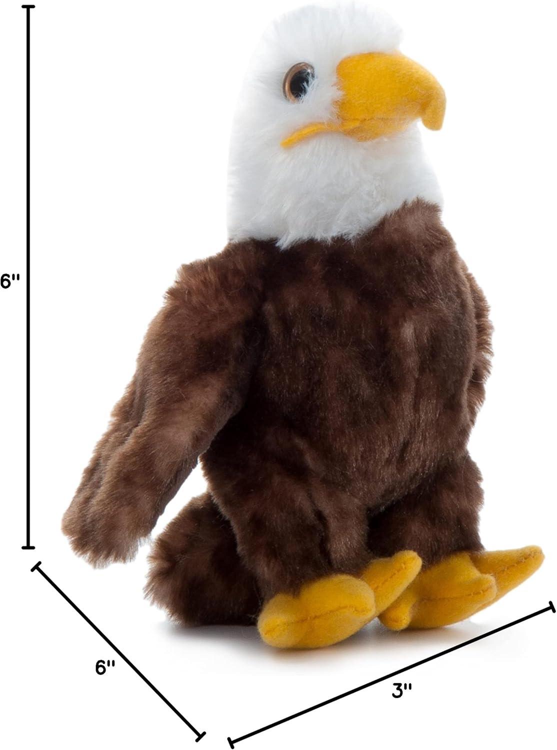 image:imageThe Petting Zoo Bald Eagle Stuffed Animal Plushie Gifts for Kids Wild Onez Babiez Zoo Animals Eagle Plush Toy 6 inches6 in