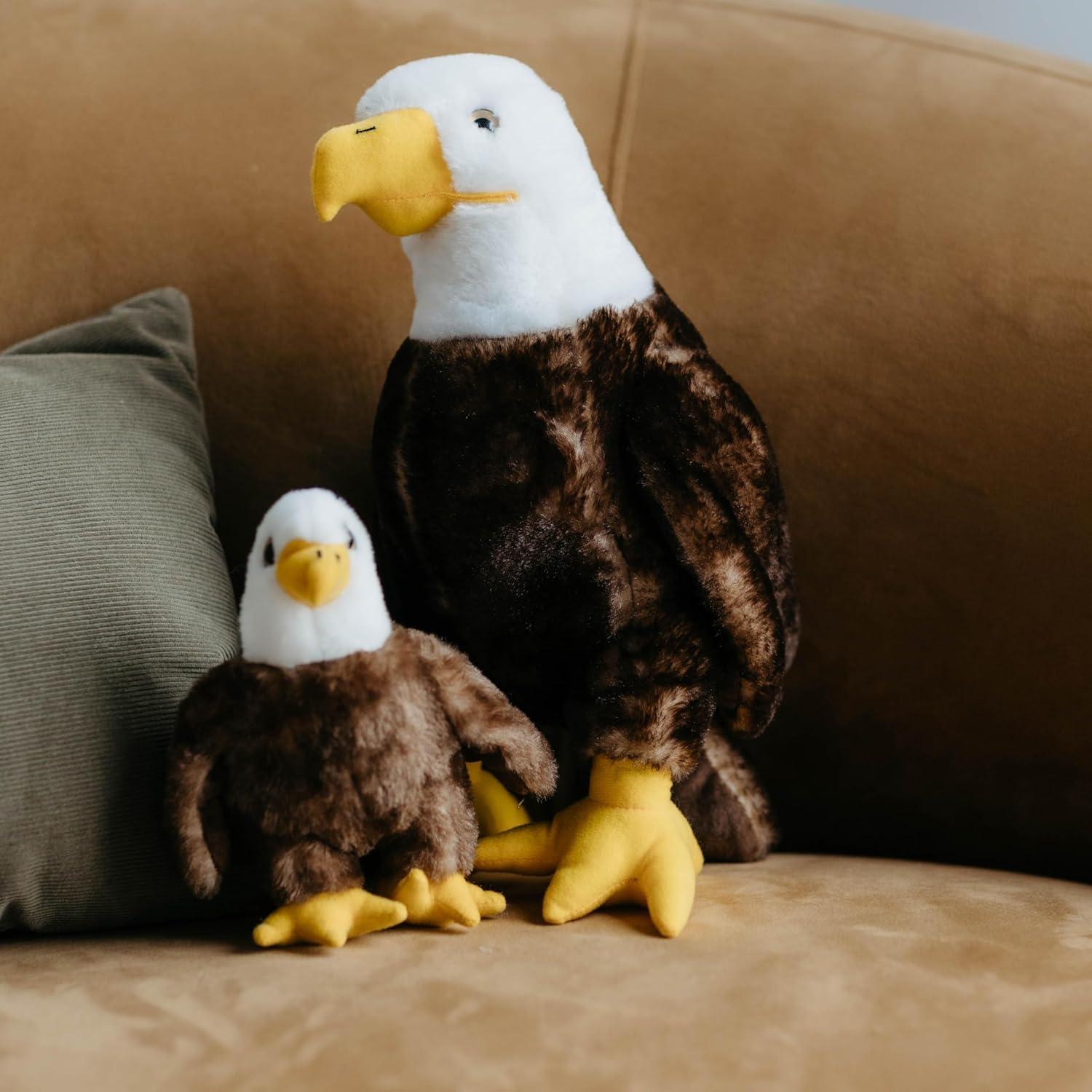 image:imageThe Petting Zoo Bald Eagle Stuffed Animal Plushie Gifts for Kids Wild Onez Babiez Zoo Animals Eagle Plush Toy 6 inches6 in