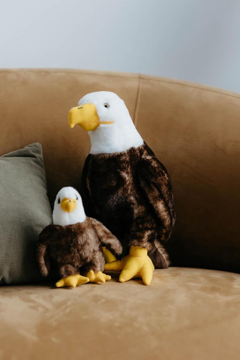 image:imageThe Petting Zoo Bald Eagle Stuffed Animal Plushie Gifts for Kids Wild Onez Babiez Zoo Animals Eagle Plush Toy 6 inches6 in Pack of 2