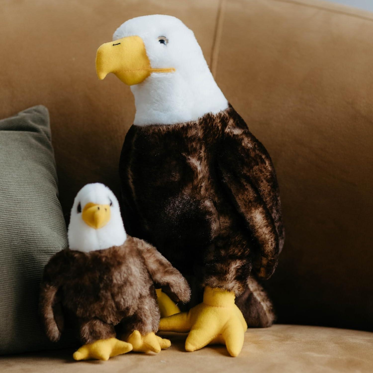 image:imageThe Petting Zoo Bald Eagle Stuffed Animal Plushie Gifts for Kids Wild Onez Babiez Zoo Animals Eagle Plush Toy 6 inches6 in Pack of 2