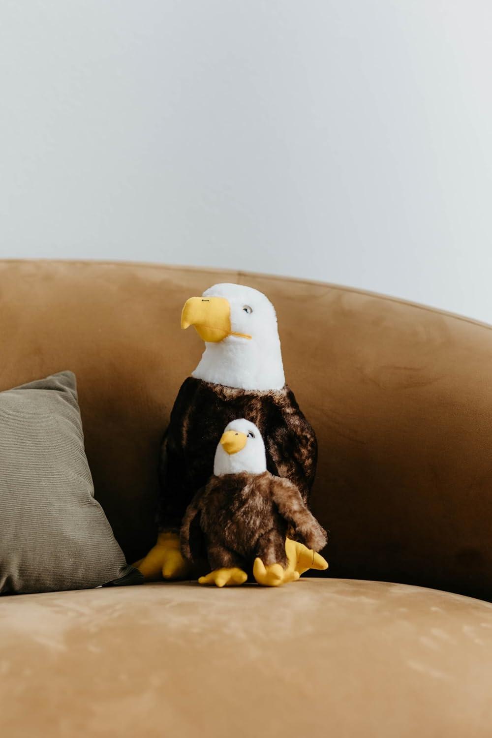 image:imageThe Petting Zoo Bald Eagle Stuffed Animal Plushie Gifts for Kids Wild Onez Babiez Zoo Animals Eagle Plush Toy 6 inches6 in Pack of 2