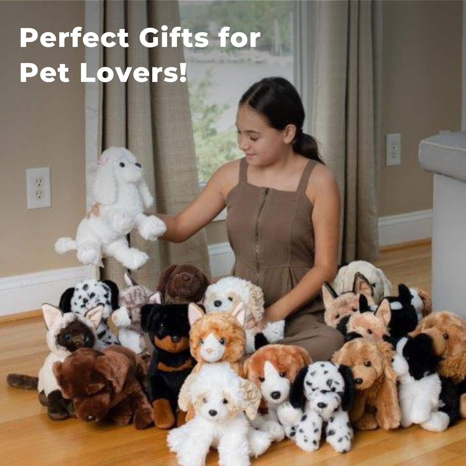 image:imageThe Petting Zoo Ballerina Scruffy Dog Stuffed Animal Gifts for Kids Caramel Brown Dog Plush Toy 10 Inches