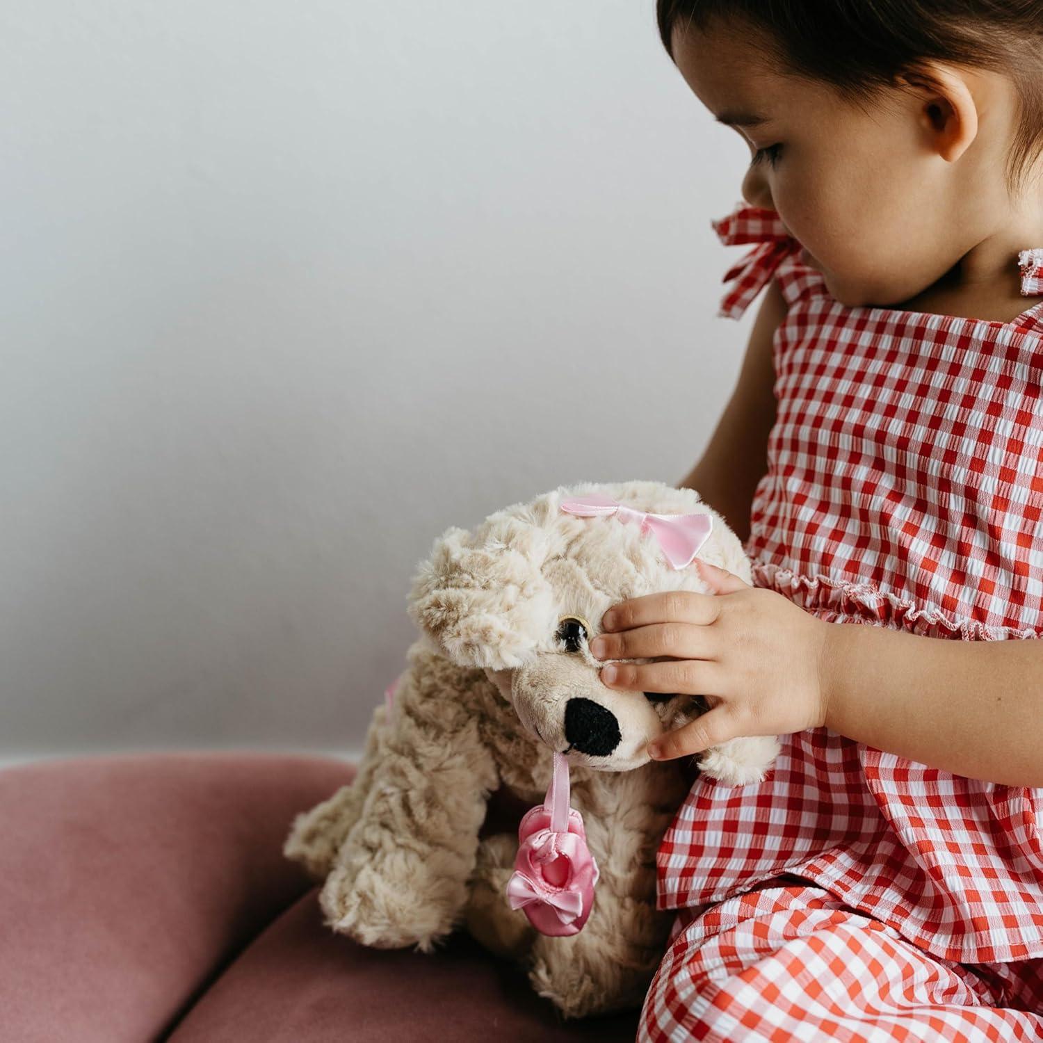 image:imageThe Petting Zoo Ballerina Scruffy Dog Stuffed Animal Gifts for Kids Caramel Brown Dog Plush Toy 10 Inches