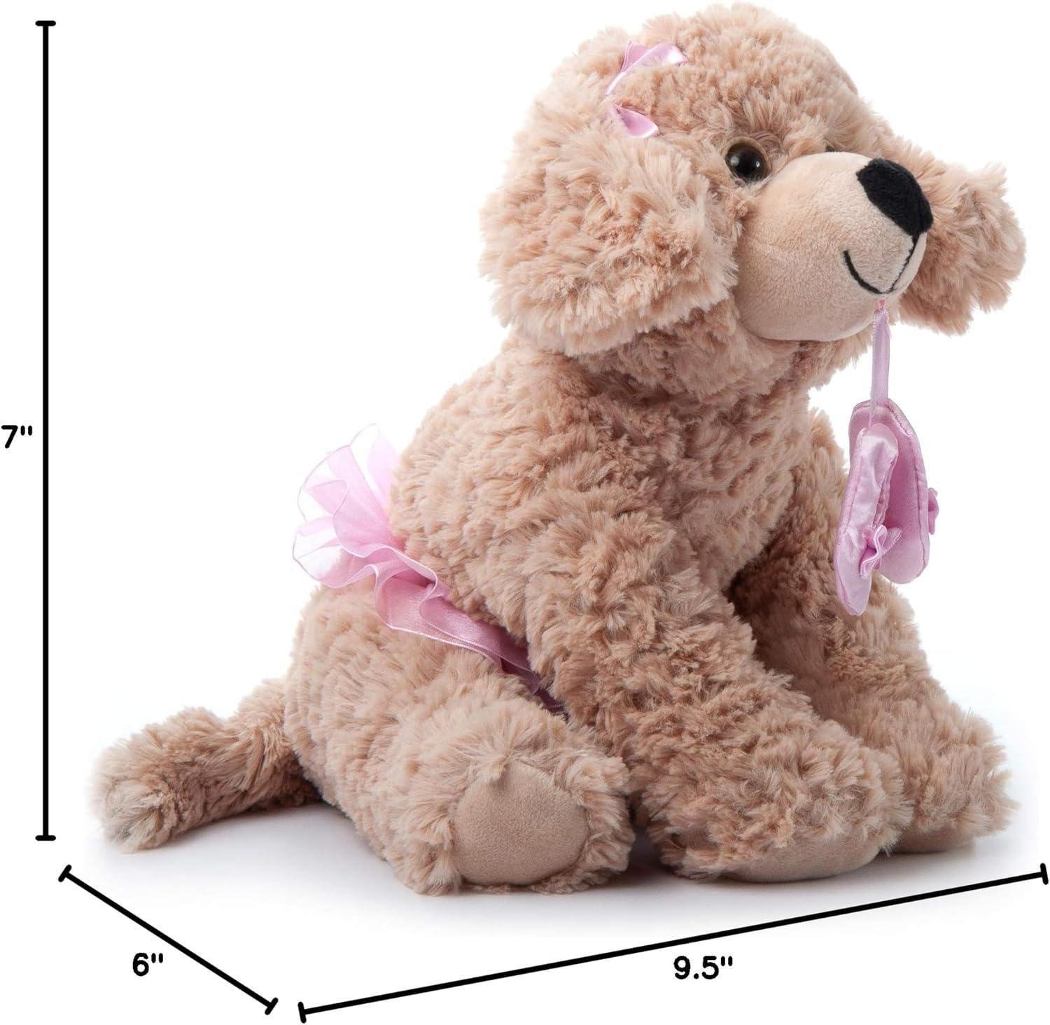 image:imageThe Petting Zoo Ballerina Scruffy Dog Stuffed Animal Gifts for Kids Caramel Brown Dog Plush Toy 10 Inches