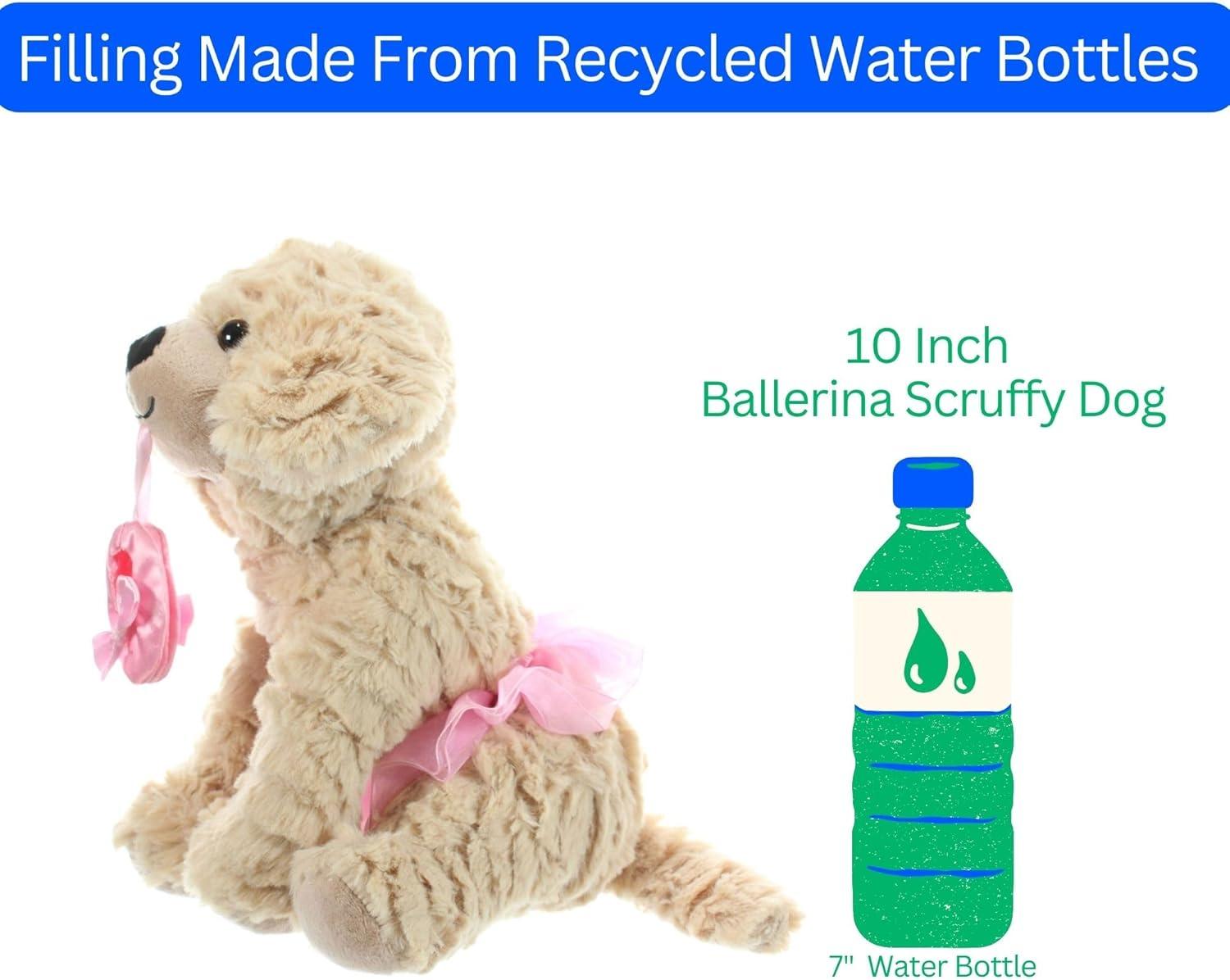 image:imageThe Petting Zoo Ballerina Scruffy Dog Stuffed Animal Gifts for Kids Caramel Brown Dog Plush Toy 10 Inches