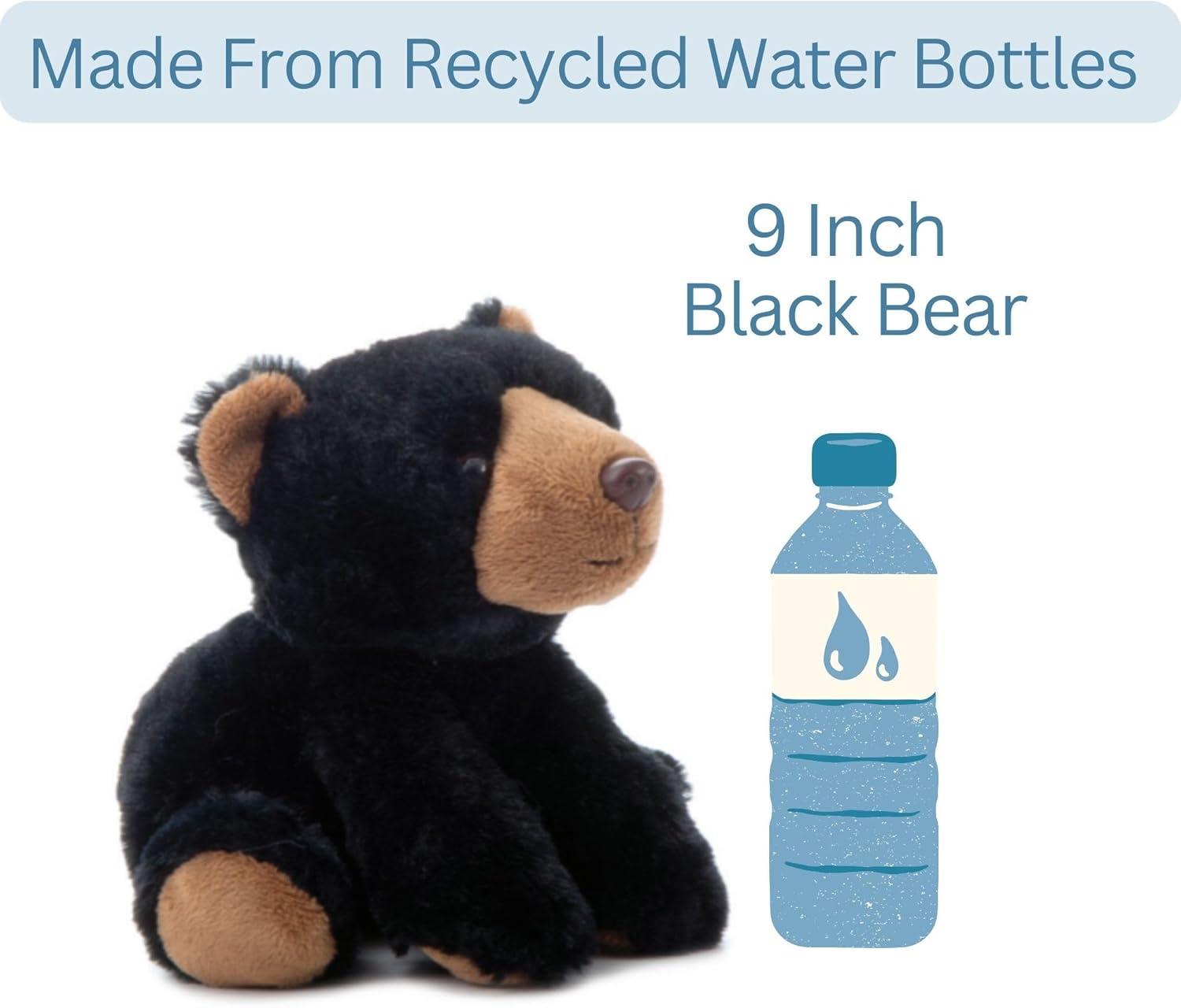 image:imageThe Petting Zoo Bear Stuffed Animal Gifts for Kids Wild Onez Zoo Animals Black Bear Plush Toy 9 inchesSmall Pack of 2