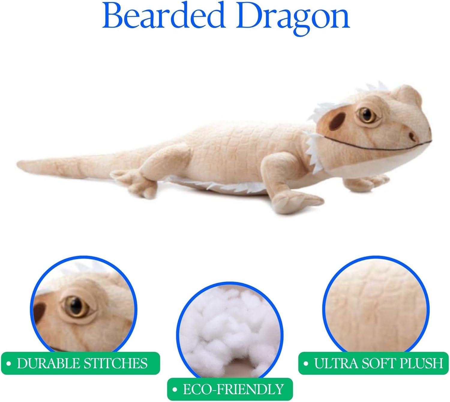 image:imageThe Petting Zoo Bearded Dragon Stuffed Animal Gifts for Kids Wild Onez Zoo Animals Bearded Dragon Plush Toy 24 inches