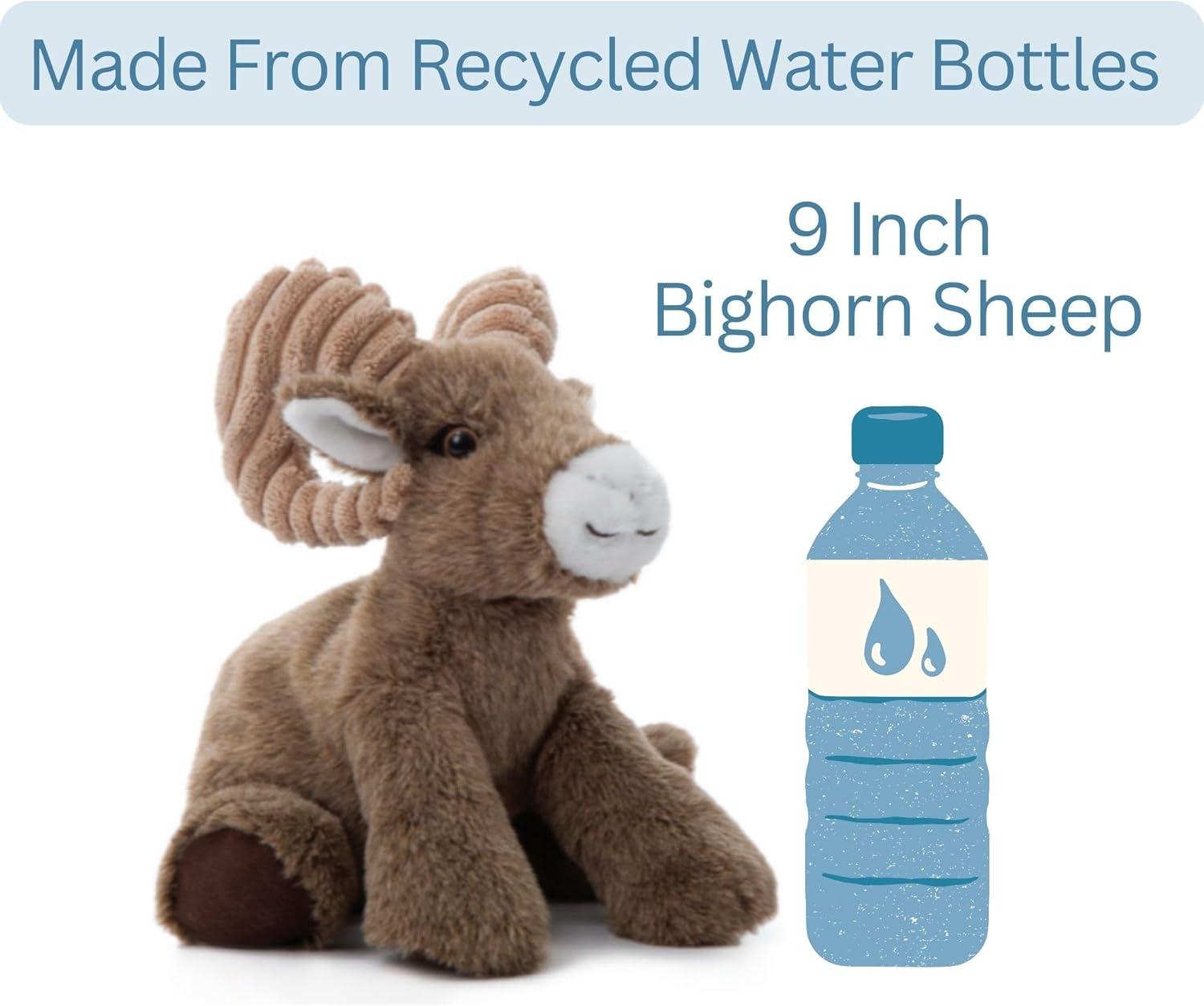 image:imageThe Petting Zoo Big Horn Sheep Stuffed Animal Plushie Gifts for Kids Wild Onez Wildlife Animals Sheep Plush Toy 9 inchesSmall Pack of 2