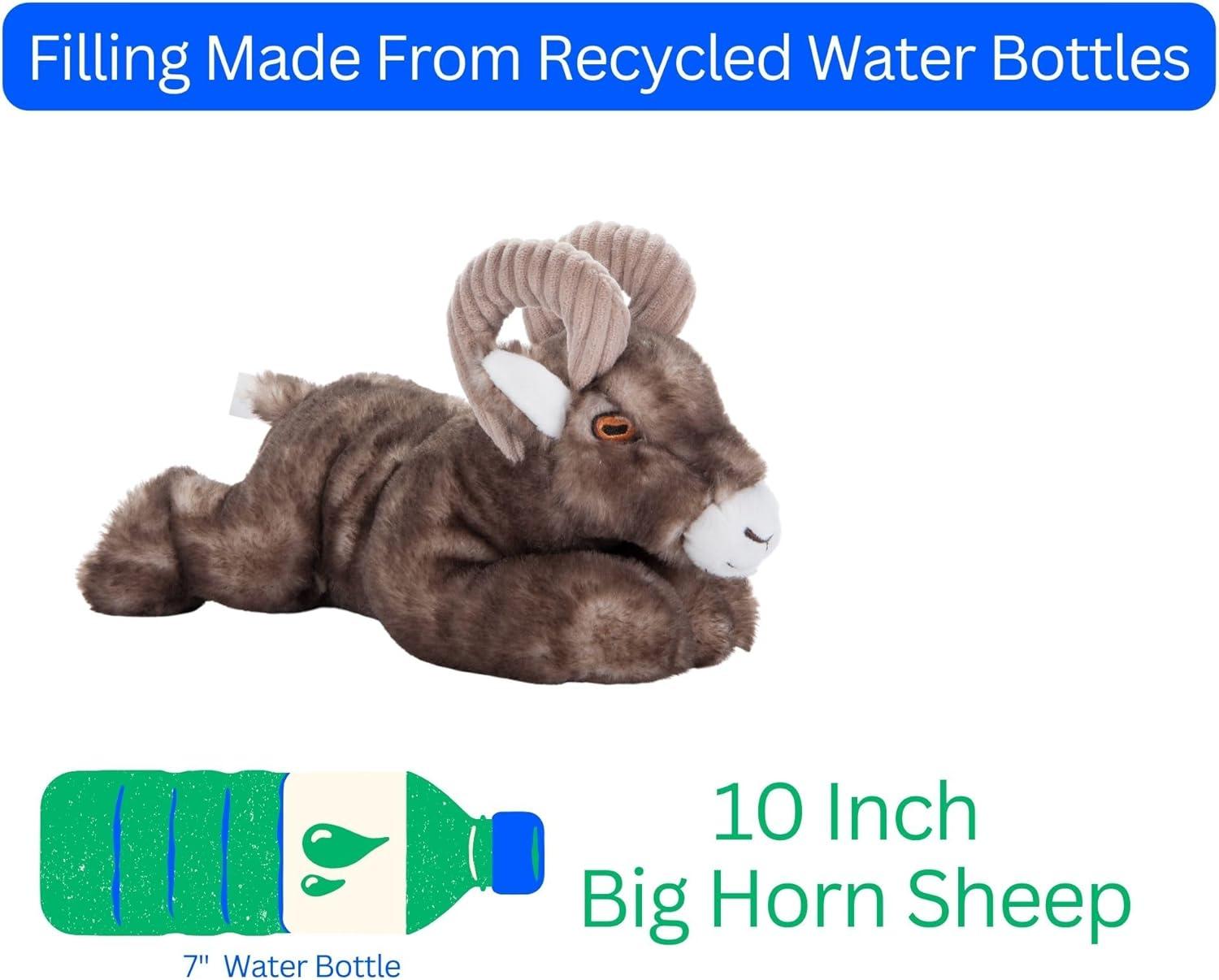 image:imageThe Petting Zoo Bighorn Sheep Stuffed Animal Plushie Gifts for Kids Earth Keeperz Wildlife Animals Zoologee Brown Bighorn Sheep Plush Toy 10 inches