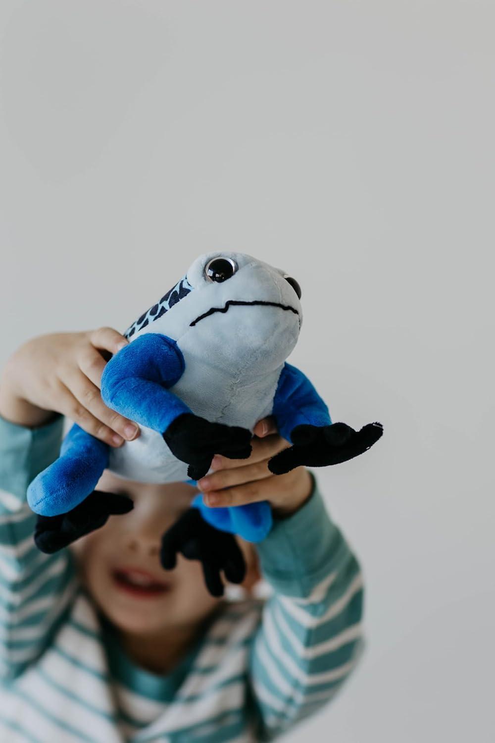 image:imageThe Petting Zoo Blue Dart Frog Stuffed Animal Plushie Gifts for Kids Wild Onez Rainforest Animals Dart Frog Plush Toy 9 inches