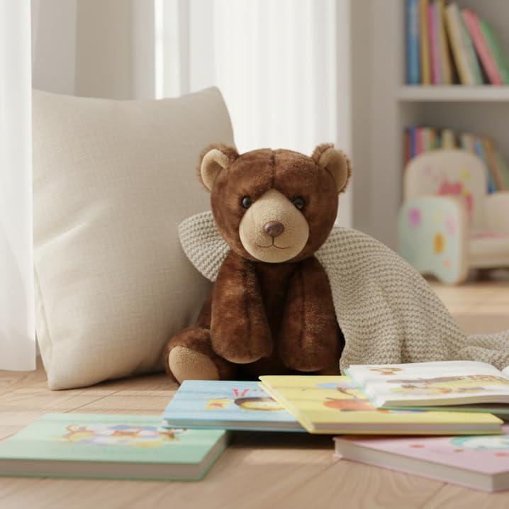 image:imageThe Petting Zoo Brown Bear Stuffed Animal Gifts for Kids Wild Onez Zoo Animals Brown Bear Plush Toy 9 inches8 inch
