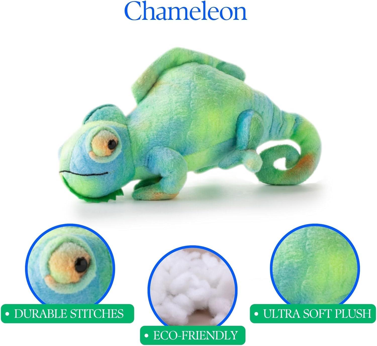image:imageThe Petting Zoo Chameleon Stuffed Animal Plushie Gifts for Kids Wild Onez Reptile Animals Chameleon Plush Toy 10 Inches