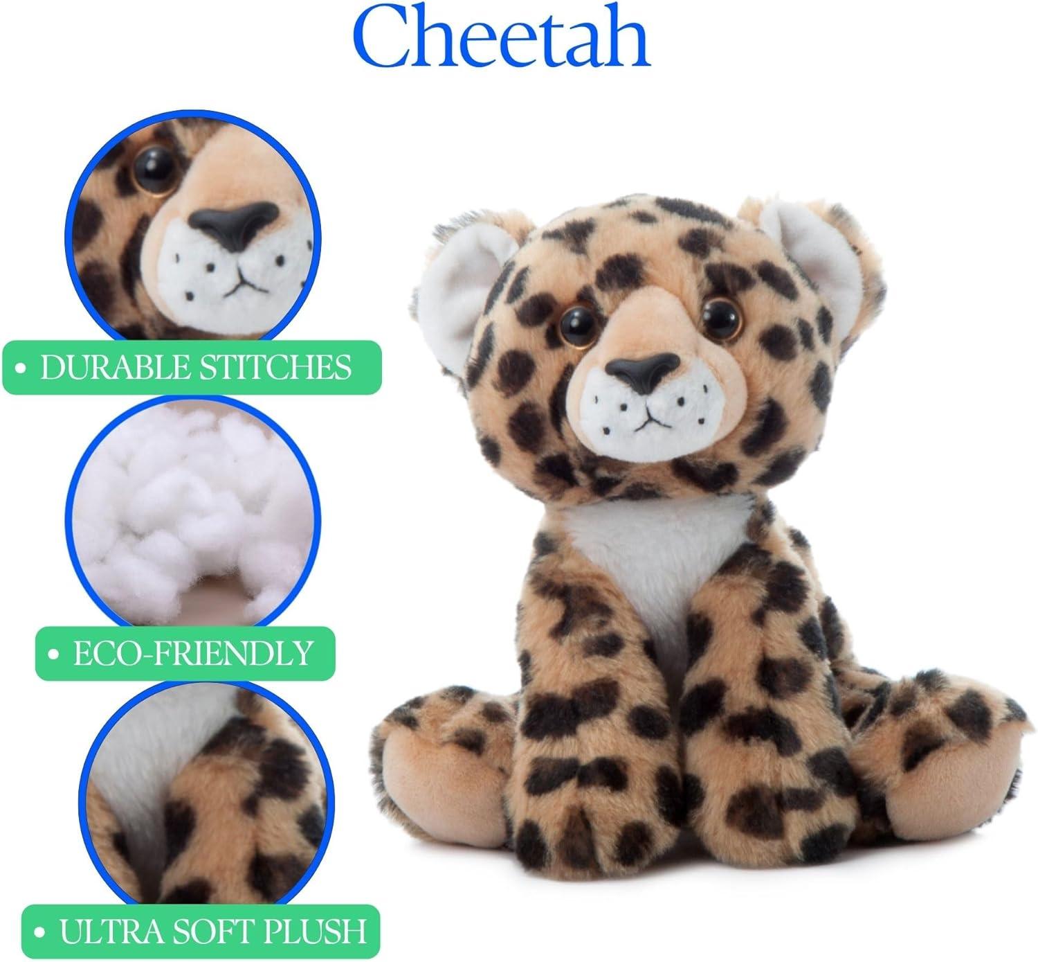 image:imageThe Petting Zoo Cheetah Stuffed Animal Gifts for Kids Wild Onez Zoo Animals Cheetah Plush Toy 9 inches