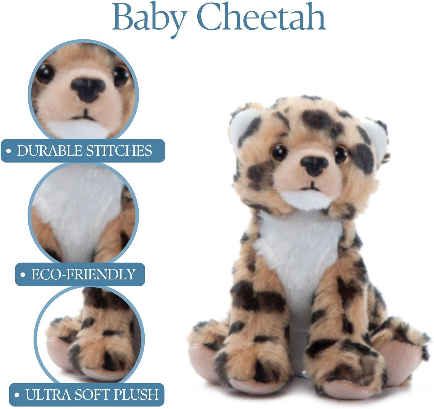 image:imageThe Petting Zoo Cheetah Stuffed Animal Plushie Gifts for Kids Wild Onez Babiez Zoo Animals Cheetah Plush Toy 6 inches