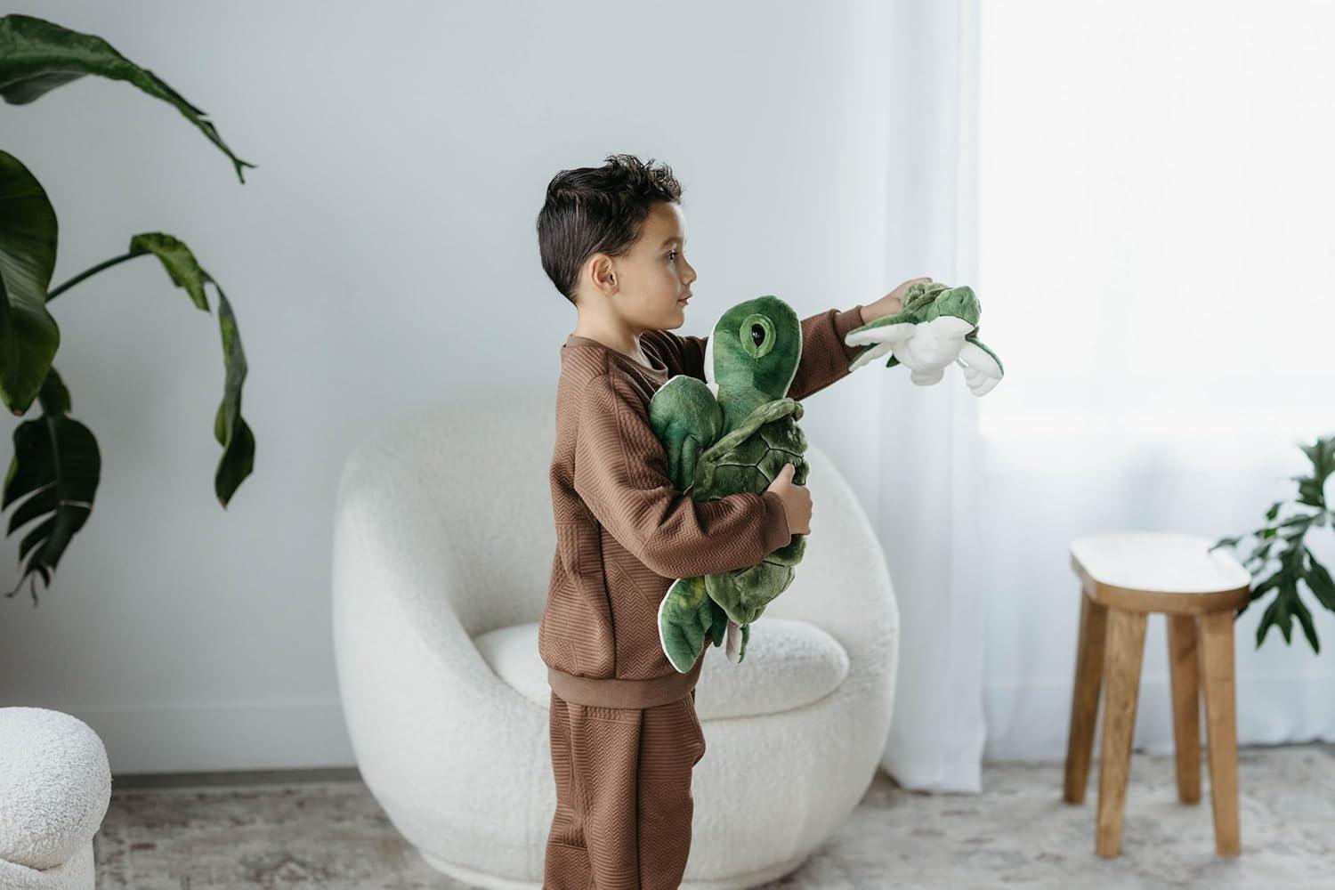 image:imageThe Petting Zoo Conservation Sea Turtle Stuffed Animal Gifts for Kids Wild Onez Ocean Animals Sea Turtle Plush Toy 14 inches