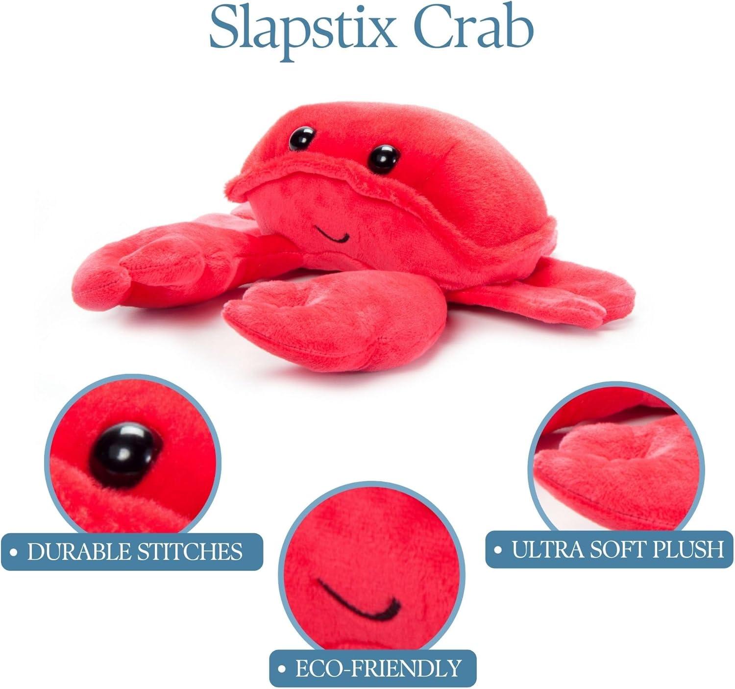 image:imageThe Petting Zoo Crab Stuffed Animal Plushie Slap Bracelet Gifts for Kids Slapstix Sealife Animals Crab Plush Toy 10 inches
