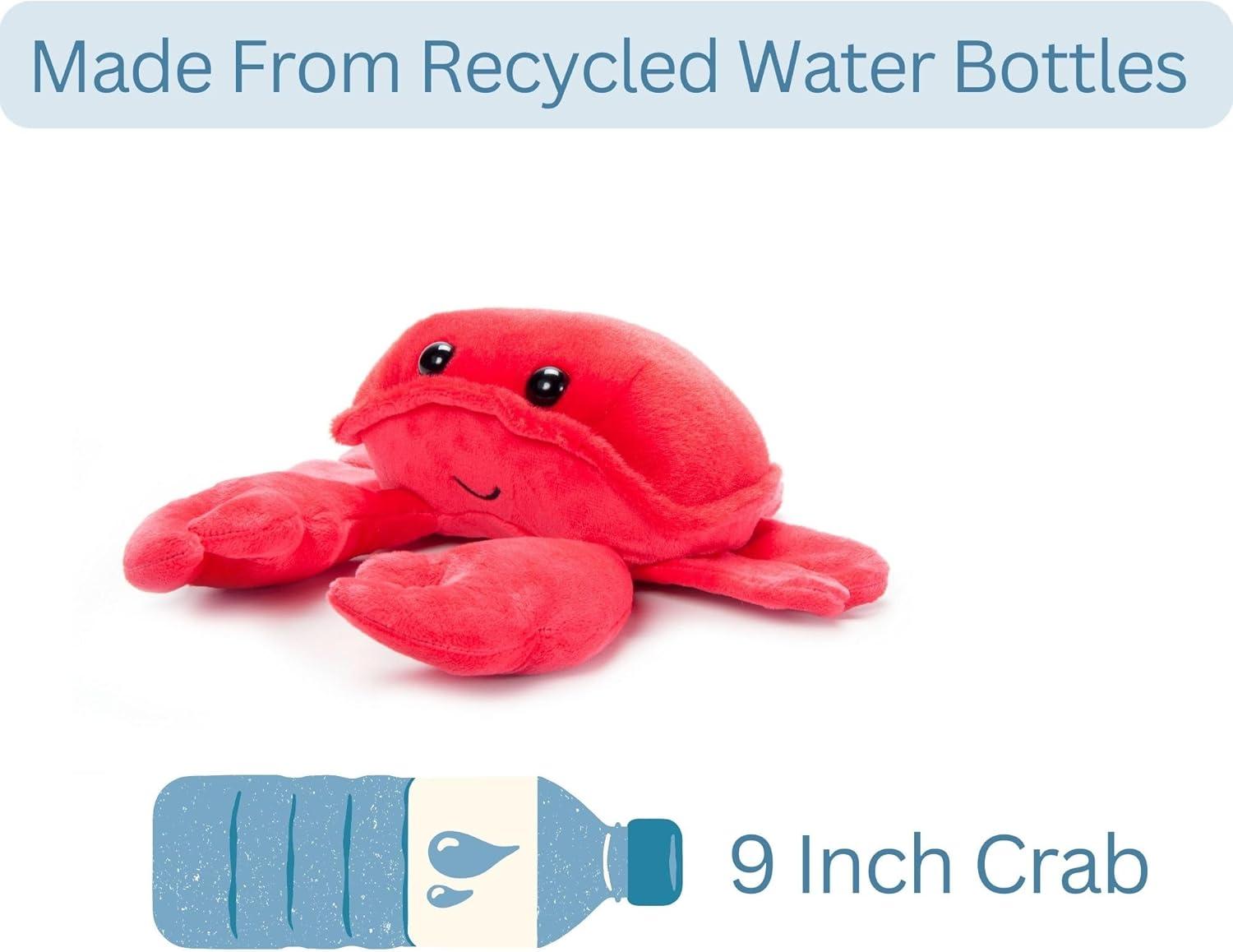 image:imageThe Petting Zoo Crab Stuffed Animal Plushie Slap Bracelet Gifts for Kids Slapstix Sealife Animals Crab Plush Toy 10 inches