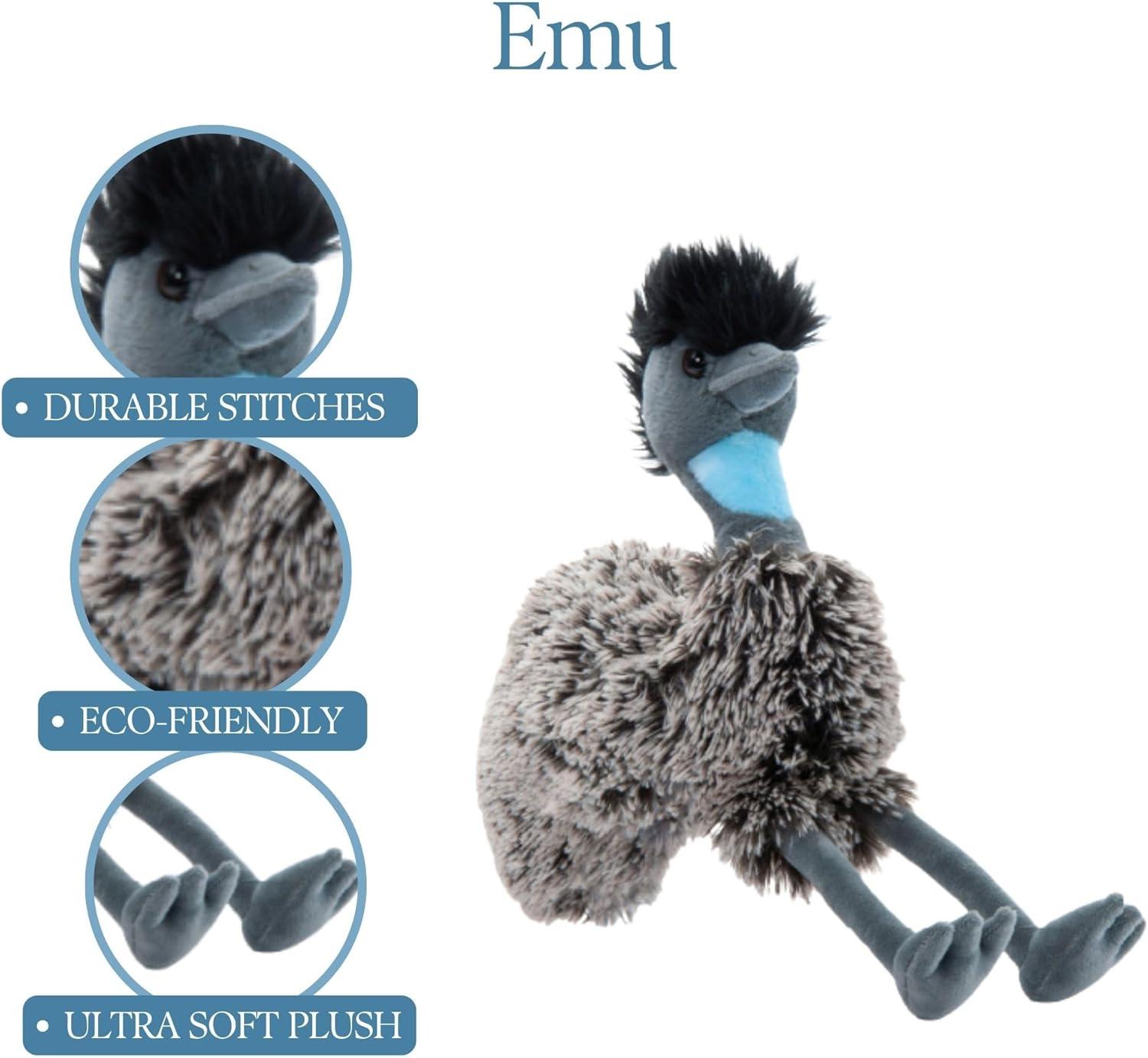 image:imageThe Petting Zoo Emu Stuffed Animal Gifts for Kids Wild Onez Zoo Animals Emu Plush Toy 12 inches