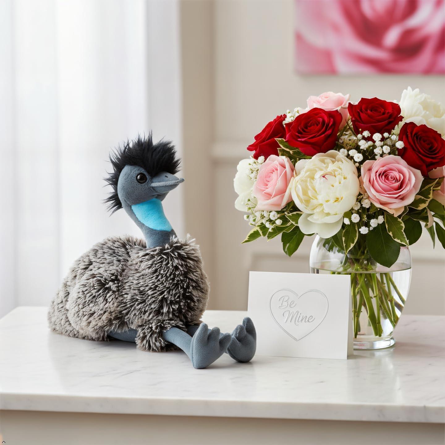 image:imageThe Petting Zoo Emu Stuffed Animal Gifts for Kids Wild Onez Zoo Animals Emu Plush Toy 12 inches