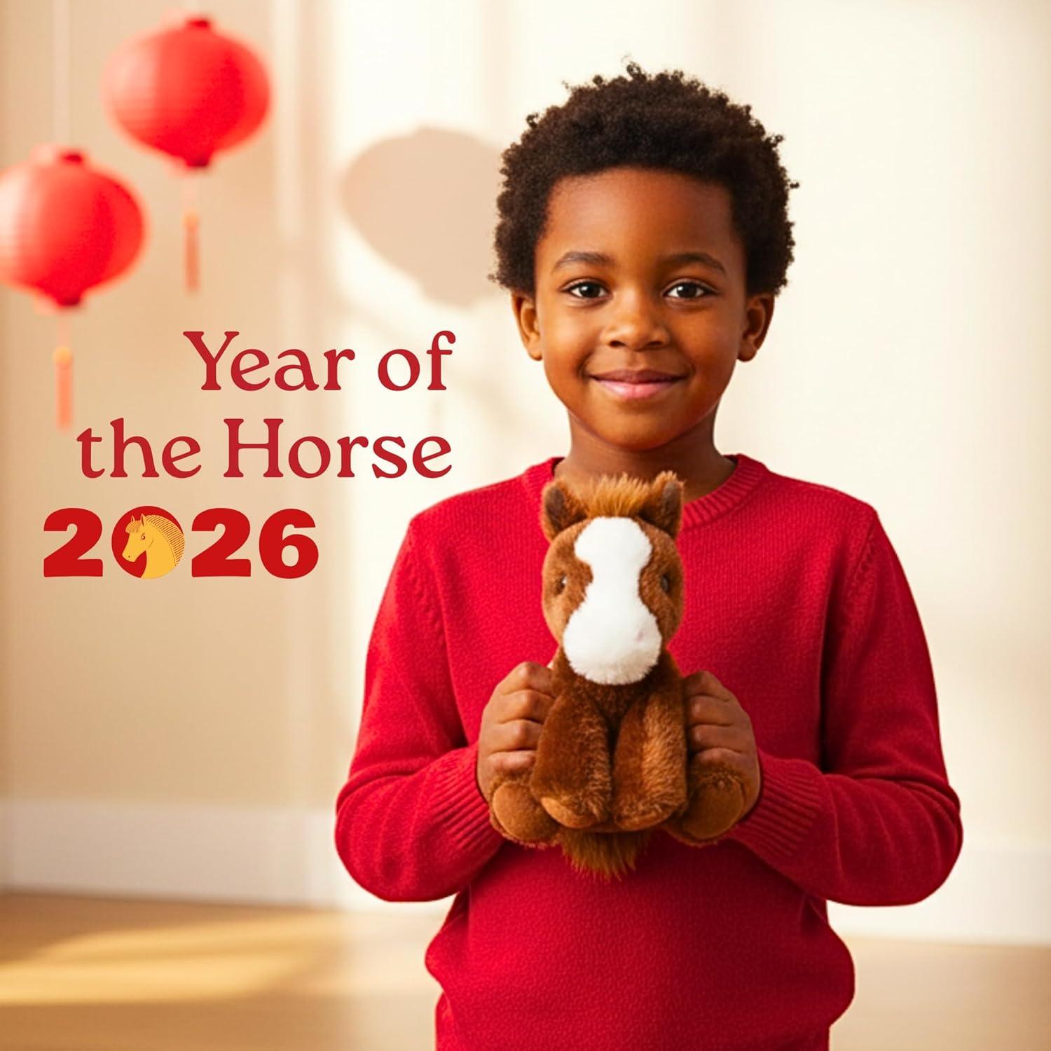 image:imageThe Petting Zoo Floppy Horse Stuffed Animal Plushie Gifts for Kids Wild Onez Wildlife Animals Horse Plush Toy 8 inches8 in