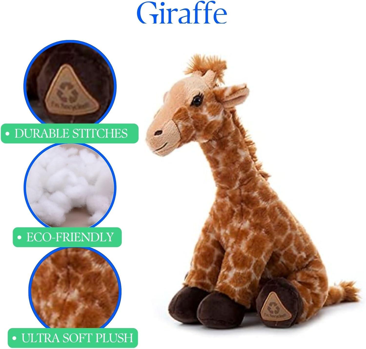 image:imageThe Petting Zoo Giraffe Stuffed Animal Gifts for Kids Wild Onez Zoo Animals Giraffe Plush Toy 14 inches