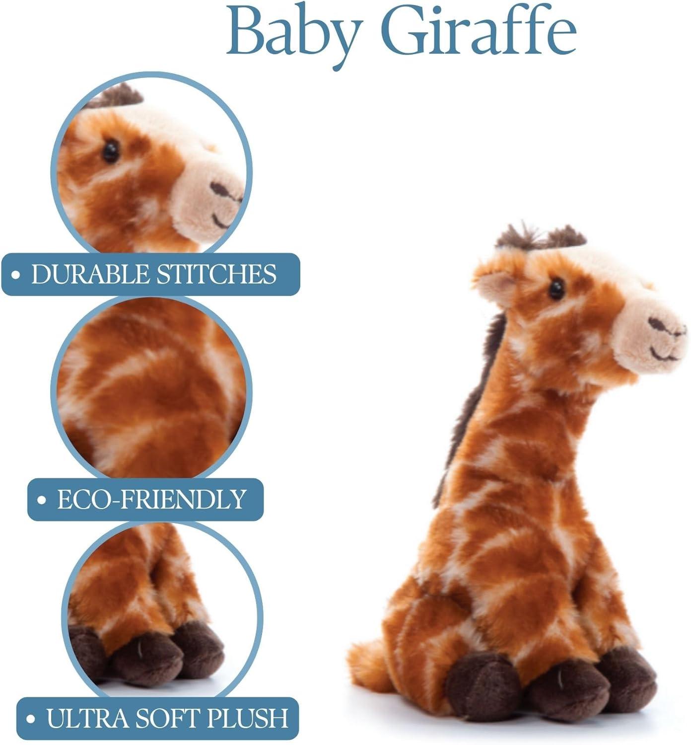 image:imageThe Petting Zoo Giraffe Stuffed Animal Plushie Gifts for Kids Wild Onez Babiez Zoo Animals Giraffe Plush Toy 6 inches6 in