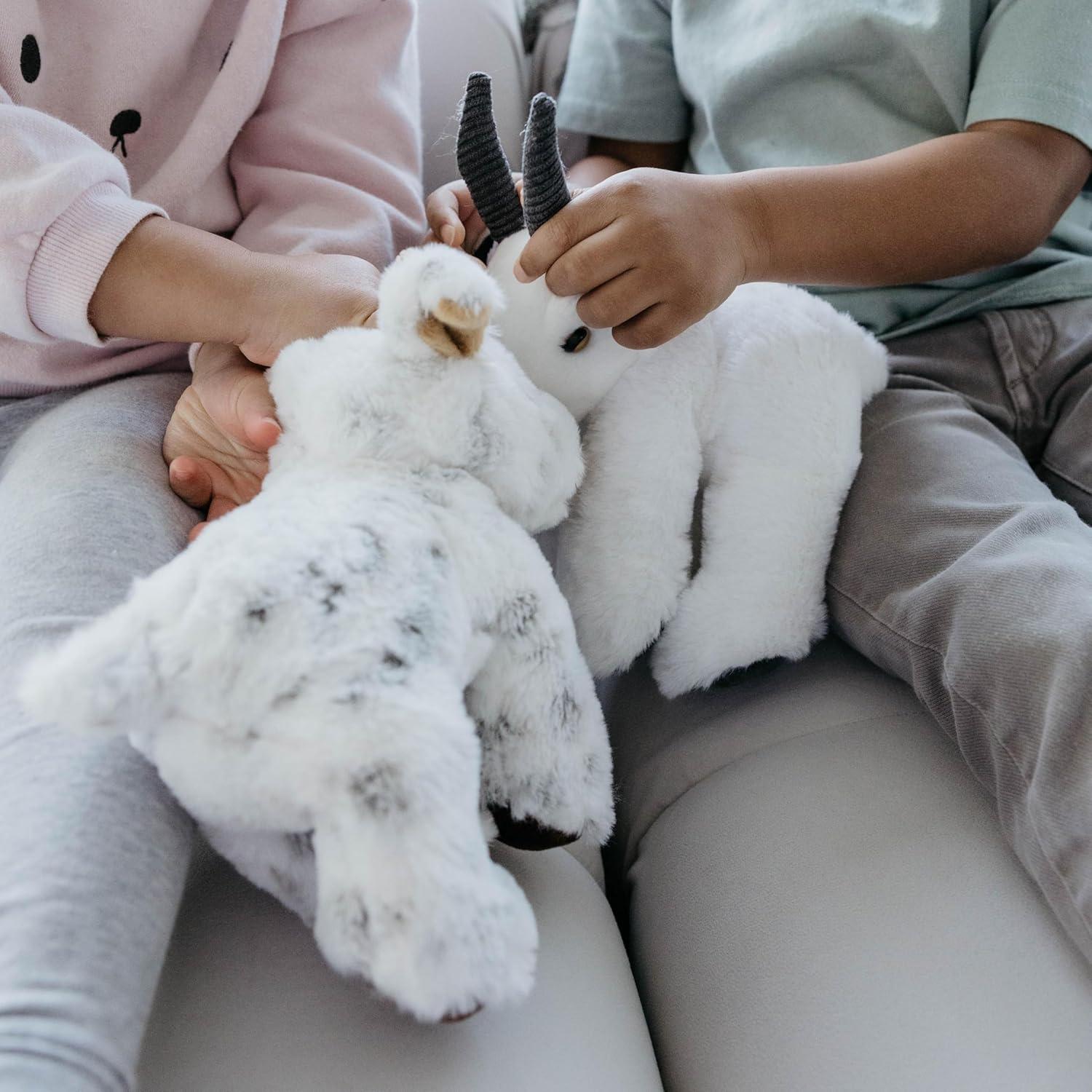 image:imageThe Petting Zoo Goat Stuffed Animal Plushie Gifts for Kids Wild Onez Wildlife Barn Animals Goat Plush Toy 9 inches