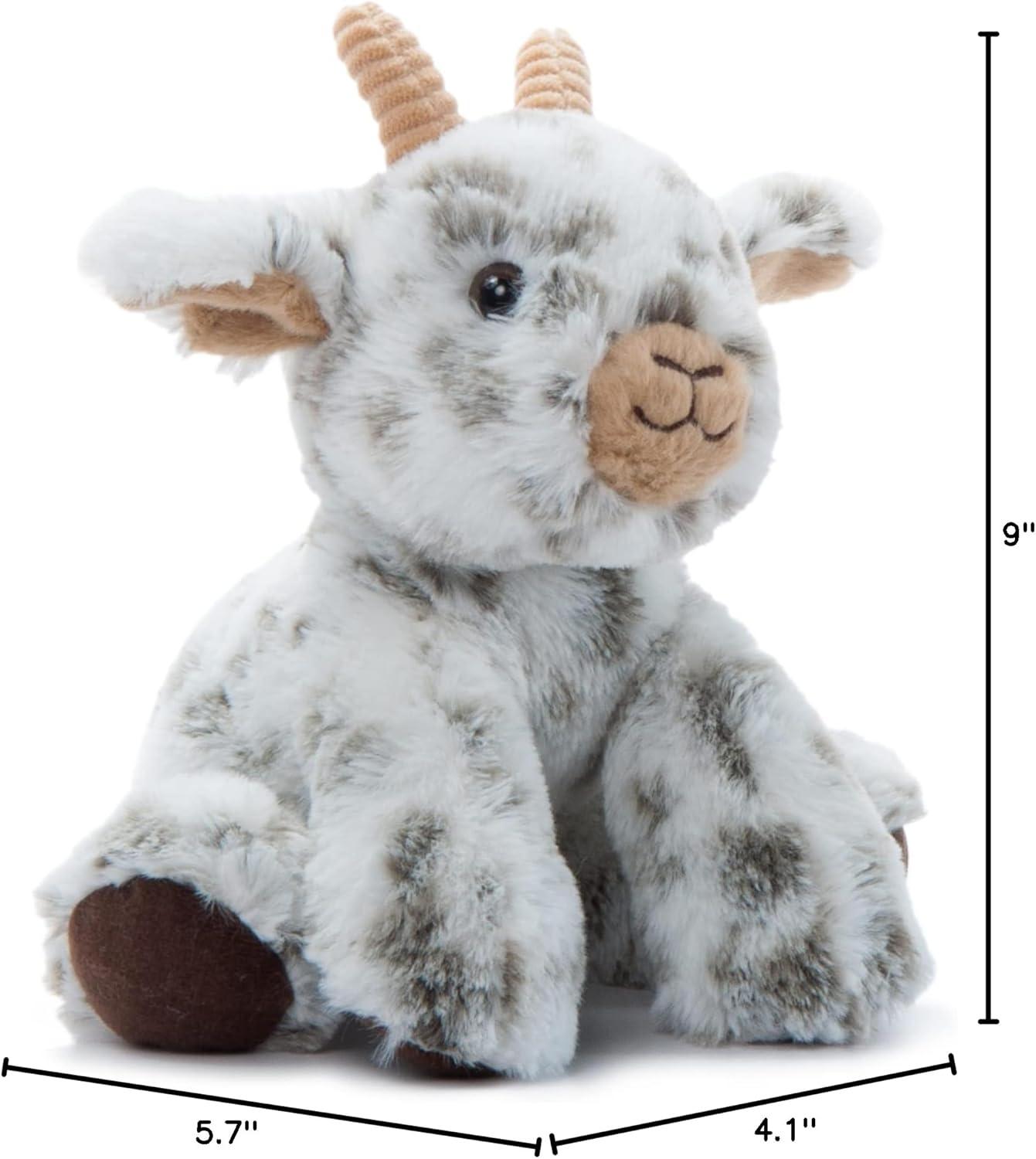 image:imageThe Petting Zoo Goat Stuffed Animal Plushie Gifts for Kids Wild Onez Wildlife Barn Animals Goat Plush Toy 9 inches