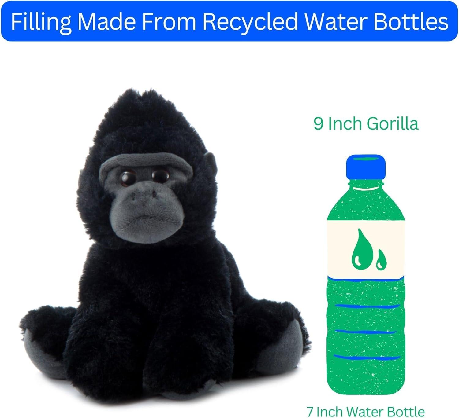 image:imageThe Petting Zoo Gorilla Stuffed Animal Gifts for Kids Wild Onez Zoo Animals Gorilla Plush Toy 9 inches