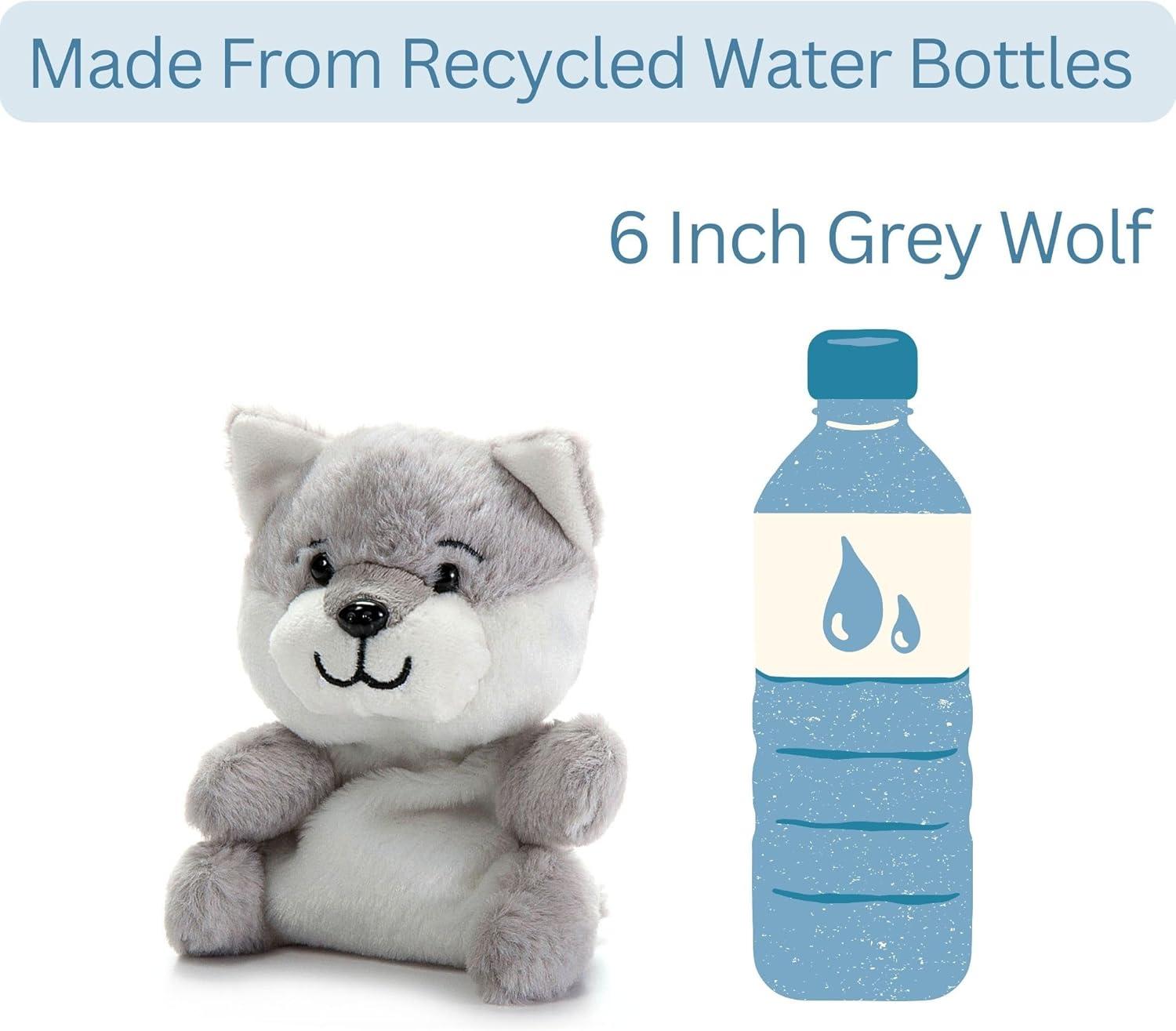 image:imageThe Petting Zoo Grey Wolf Stuffed Animal Plushie Gifts for Kids Nuggetz Wildlife Animals Wolf Plush Toy 6 inches