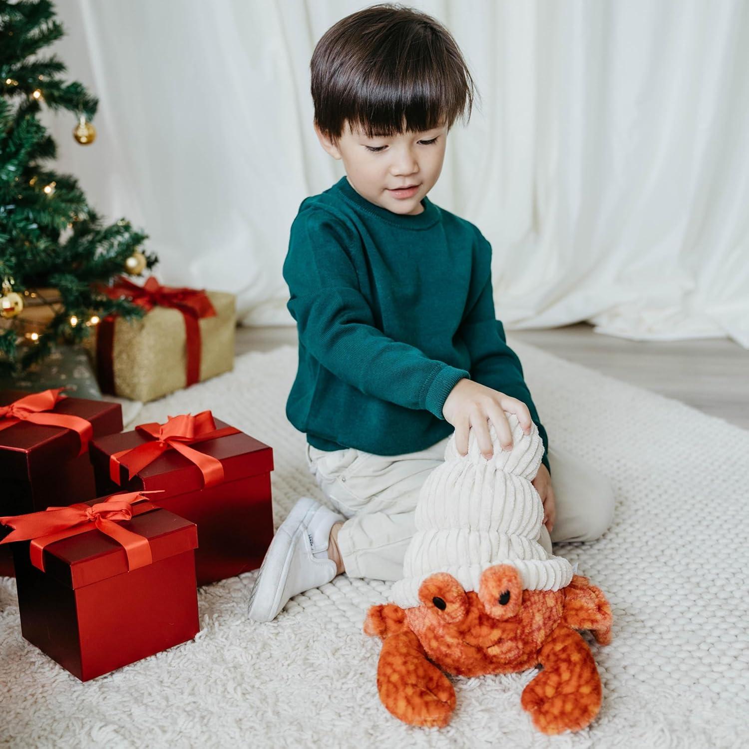 image:imageThe Petting Zoo Hermit Crab Stuffed Animal Plushie Gifts for Kids Wild Onez Sealife Animals Hermit Crab Plush Toy 12 inches