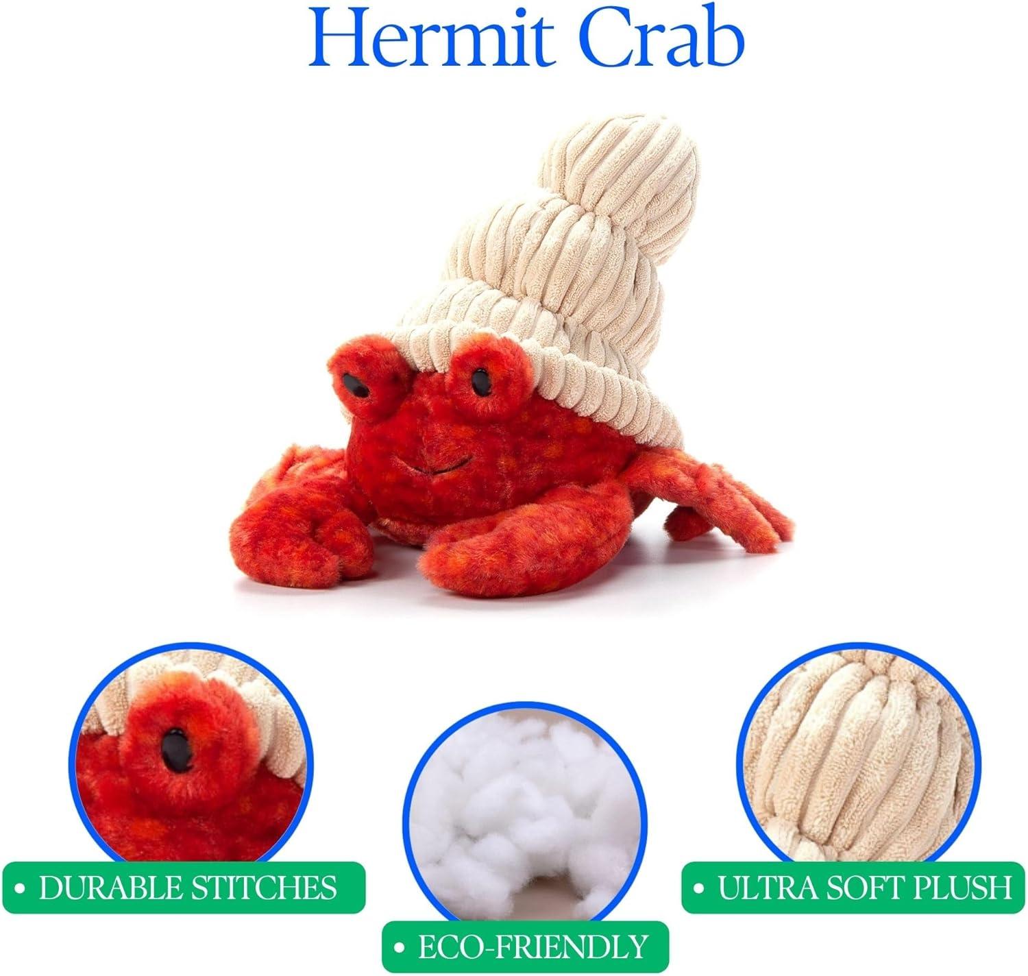 image:imageThe Petting Zoo Hermit Crab Stuffed Animal Plushie Gifts for Kids Wild Onez Sealife Animals Hermit Crab Plush Toy 12 inches