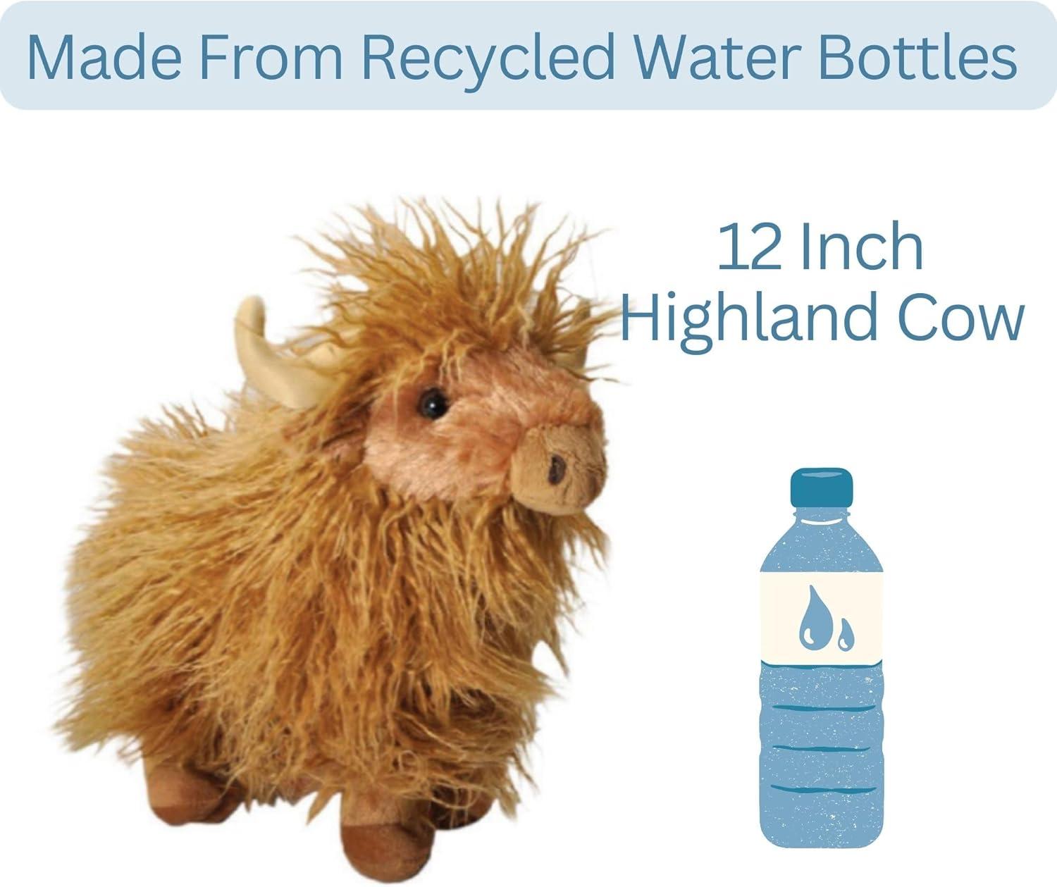image:imageThe Petting Zoo Highland Cow Plushie Stuffed Animal Gifts for Kids Wild Onez Wildlife Animals Standing Cow Plush Toy 12 inches