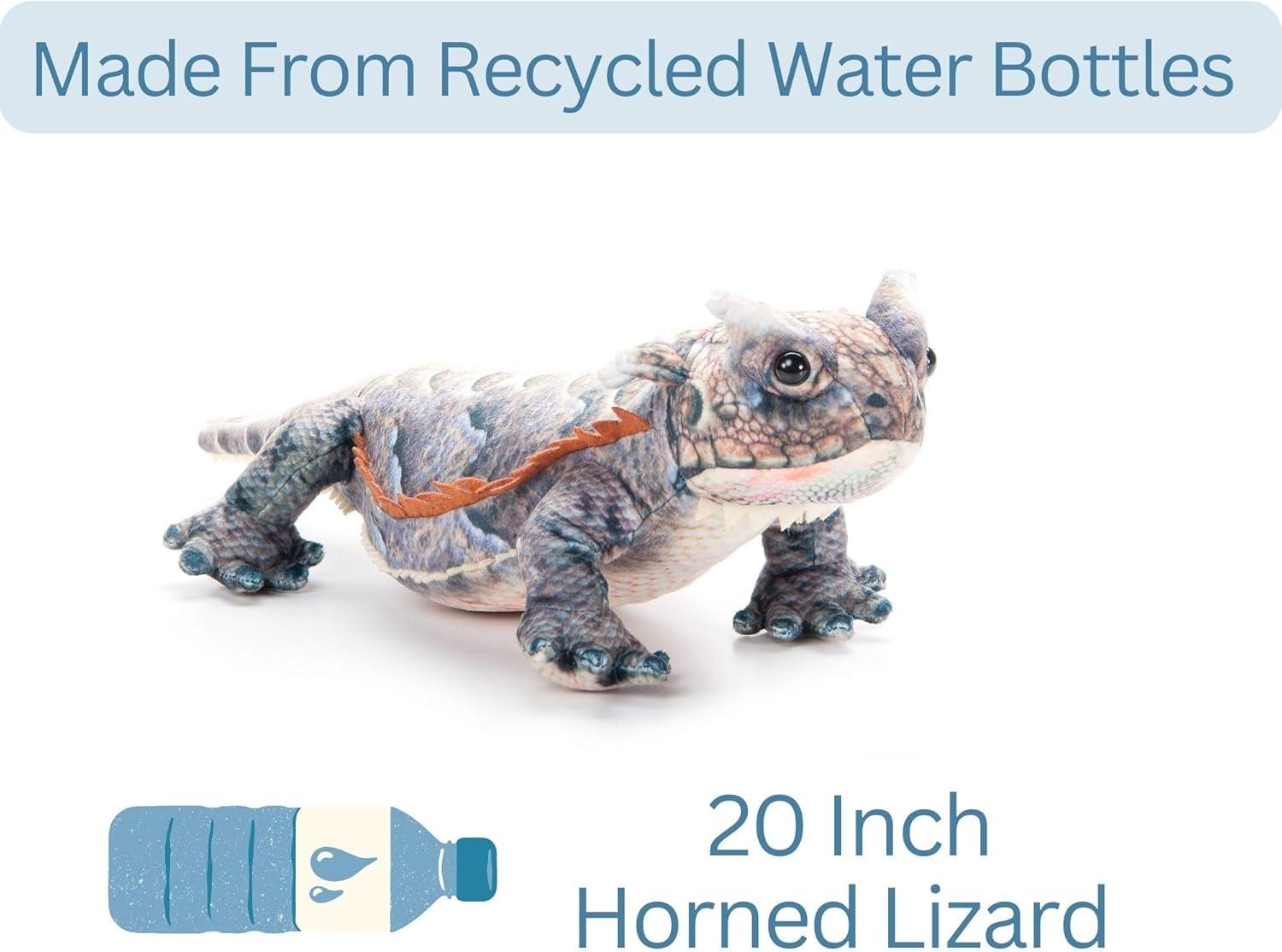 image:imageThe Petting Zoo Horned Frog Lizard Stuffed Animal Plushie Gifts for Kids Wild Onez Reptile Animals Lizard Plush Toy 20 Inches
