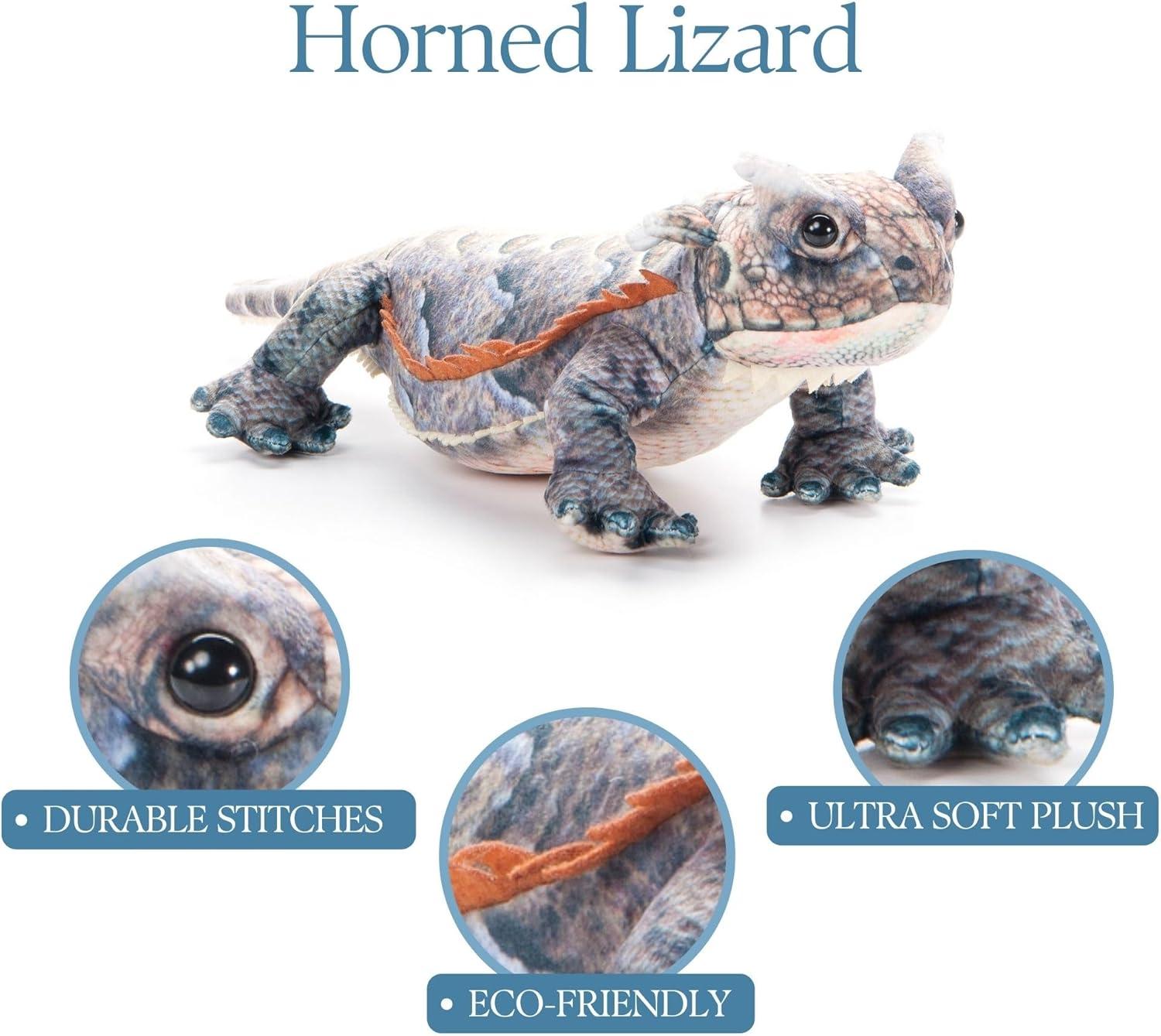 image:imageThe Petting Zoo Horned Frog Lizard Stuffed Animal Plushie Gifts for Kids Wild Onez Reptile Animals Lizard Plush Toy 20 Inches
