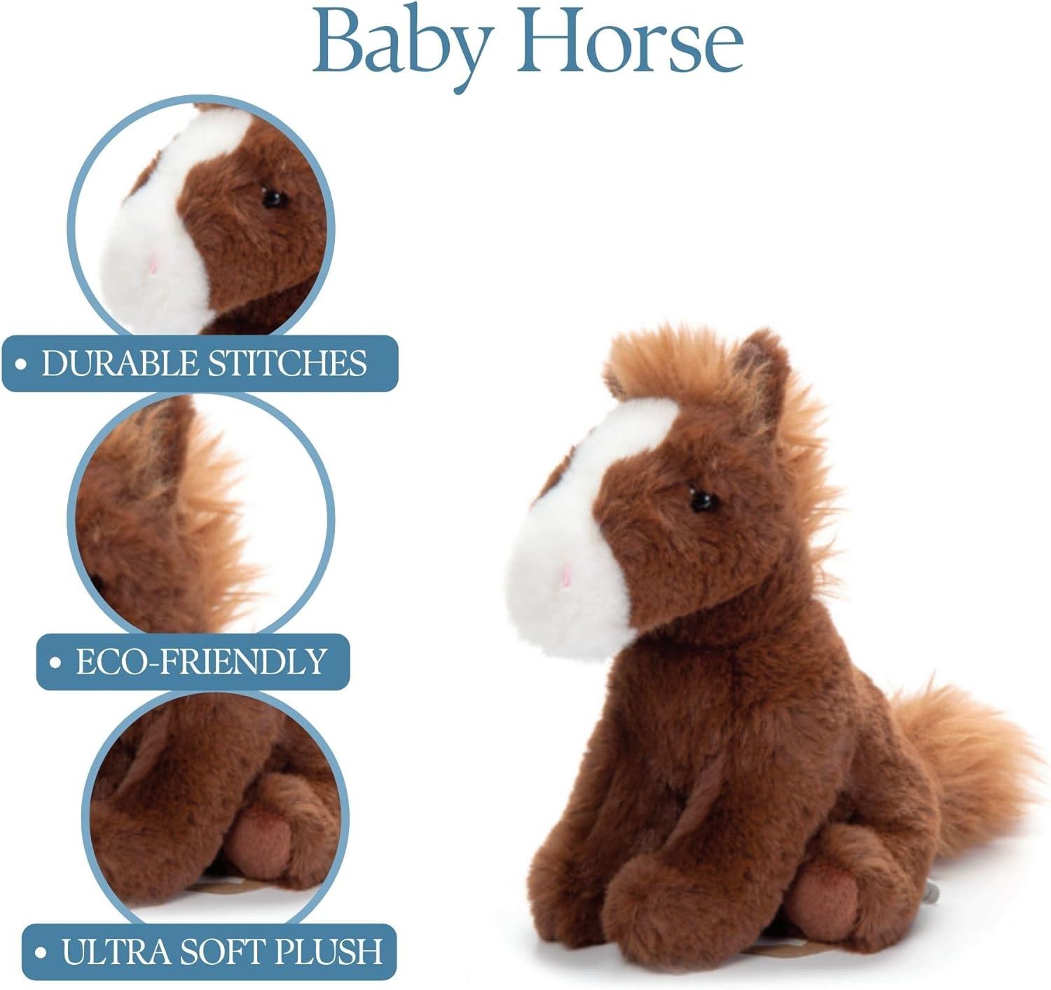 image:imageThe Petting Zoo Horse Stuffed Animal Plushie Gifts for Kids Wild Onez Babiez Wildlife Animals Brown Horse Plush Toy 6 inches6 inches
