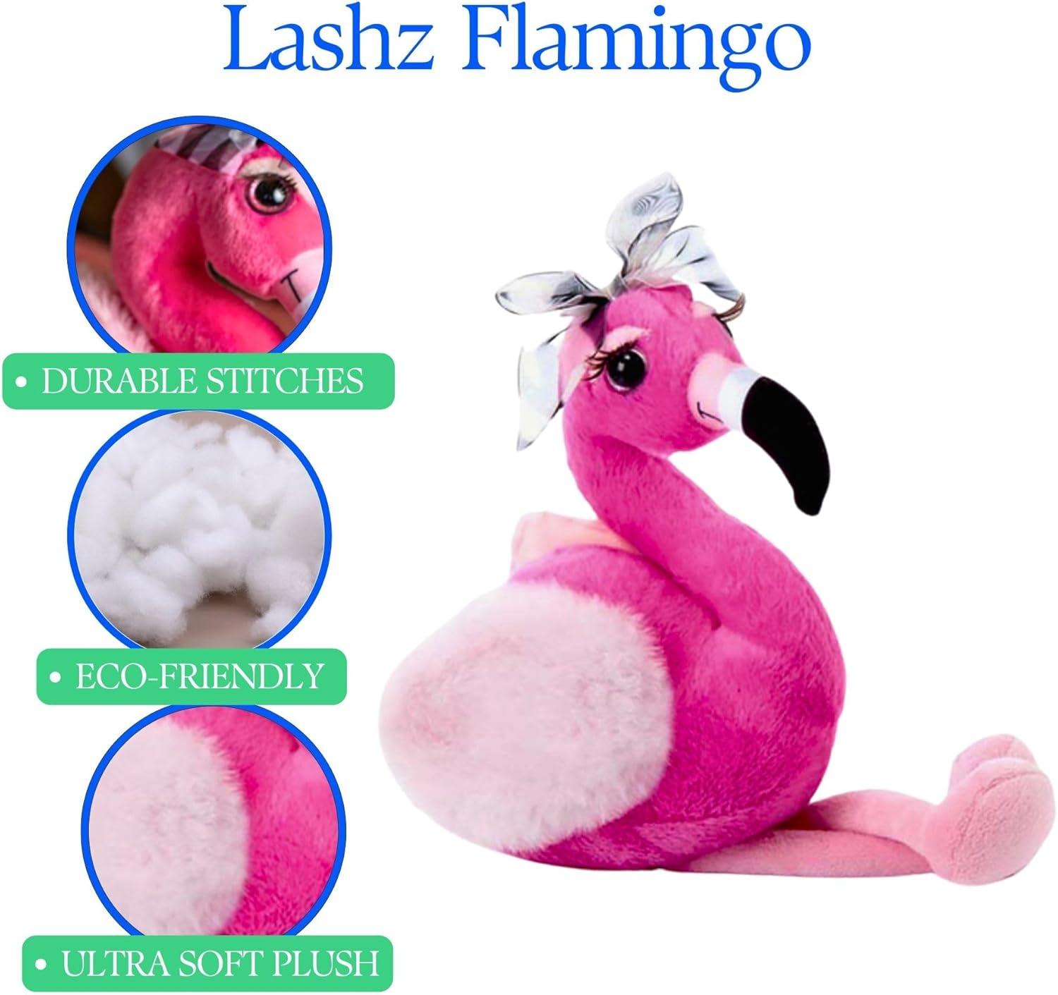 image:imageThe Petting Zoo Lashz Flamingo Stuffed Animal Gifts for Girls Flamingo Plush Toy 14 inches