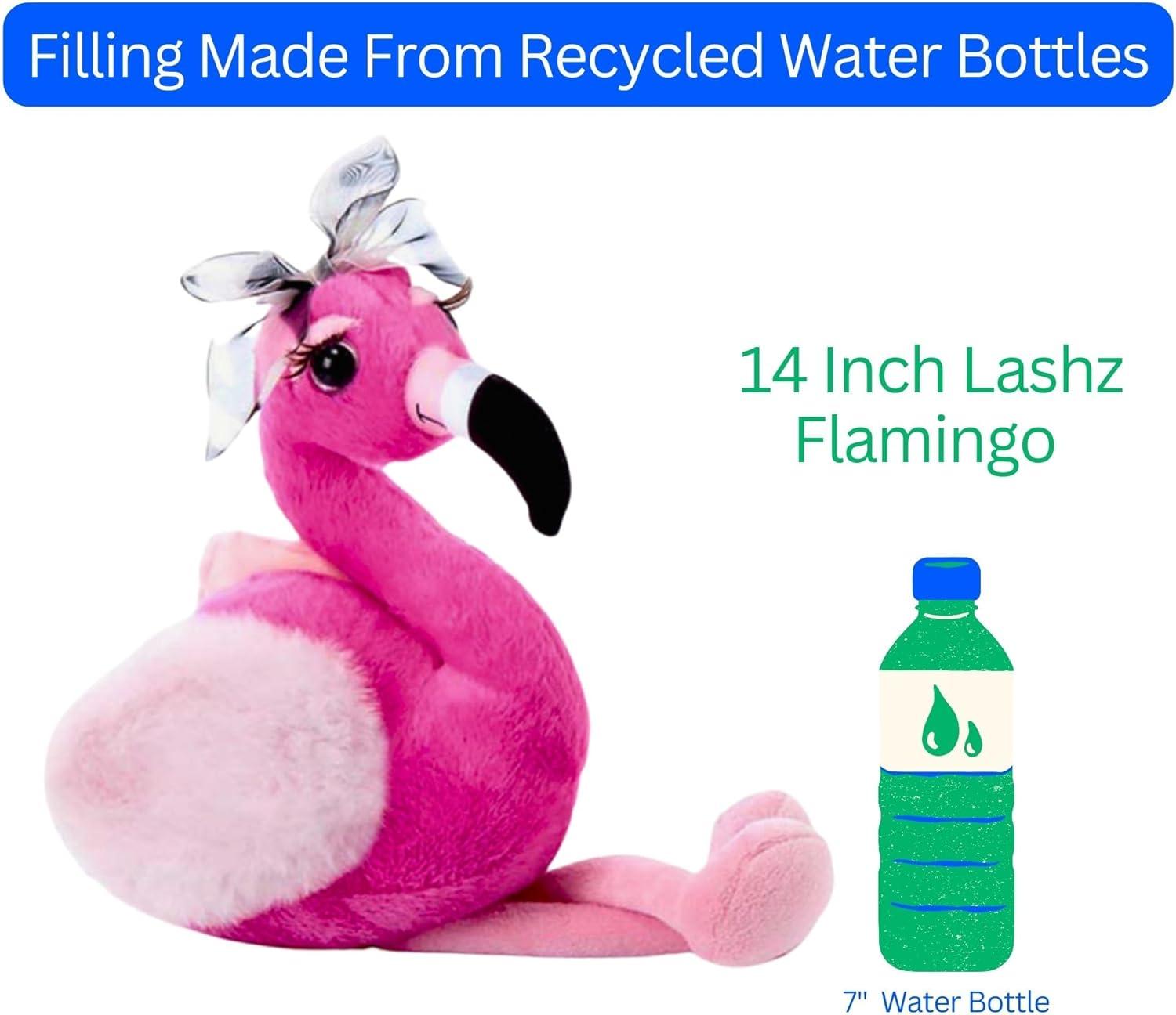 image:imageThe Petting Zoo Lashz Flamingo Stuffed Animal Gifts for Girls Flamingo Plush Toy 14 inches