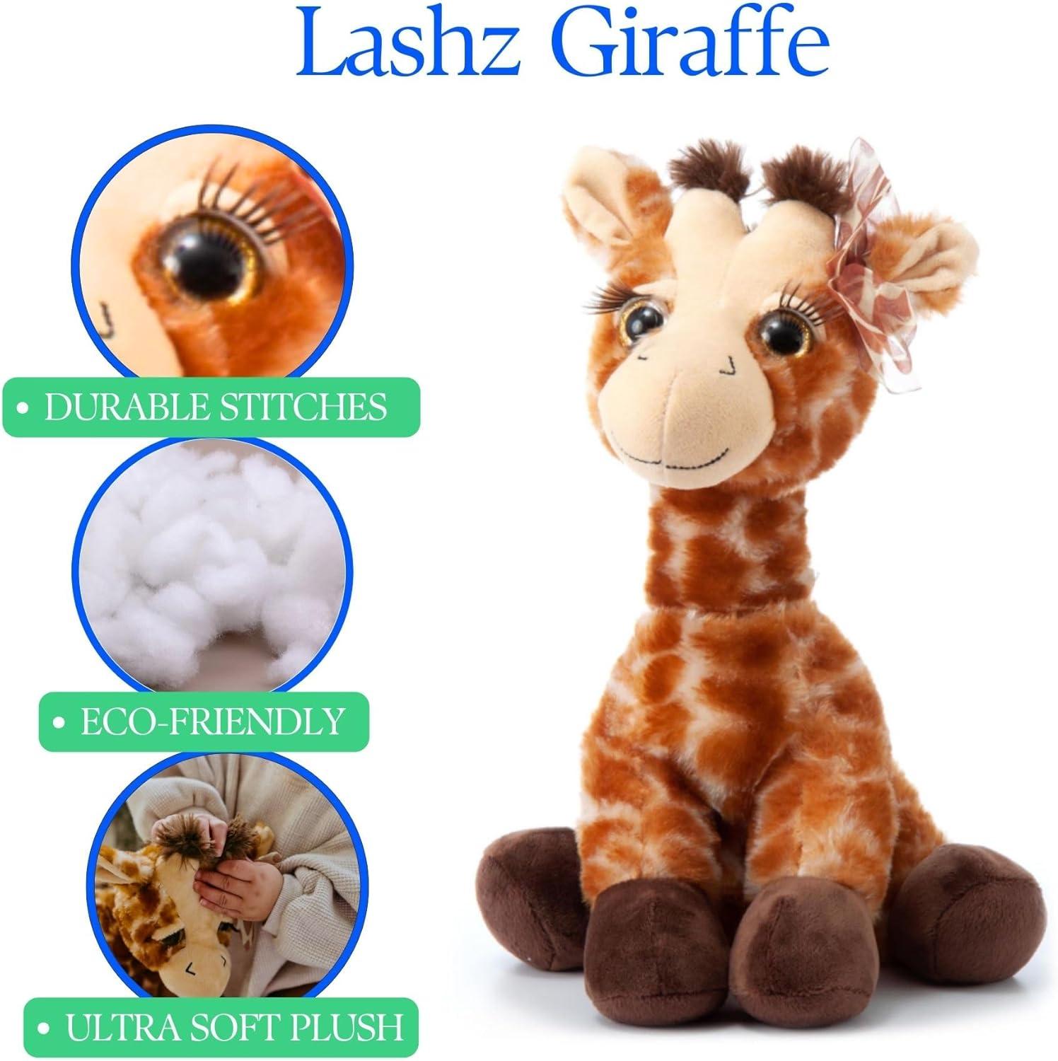 image:imageThe Petting Zoo Lashz Giraffe Stuffed Animal Gifts for Girls Plush Toy 12 inches