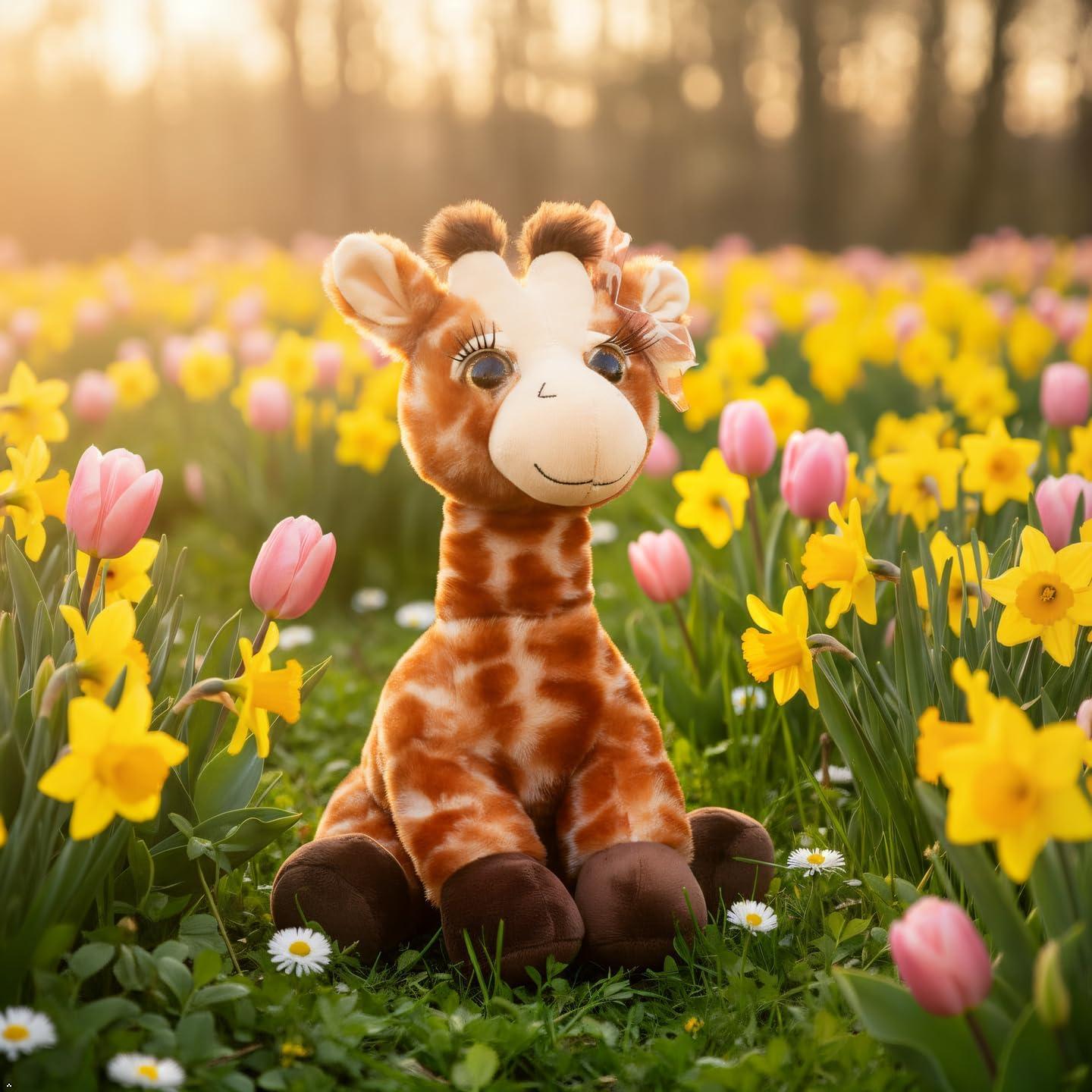 image:imageThe Petting Zoo Lashz Giraffe Stuffed Animal Gifts for Girls Plush Toy 12 inches