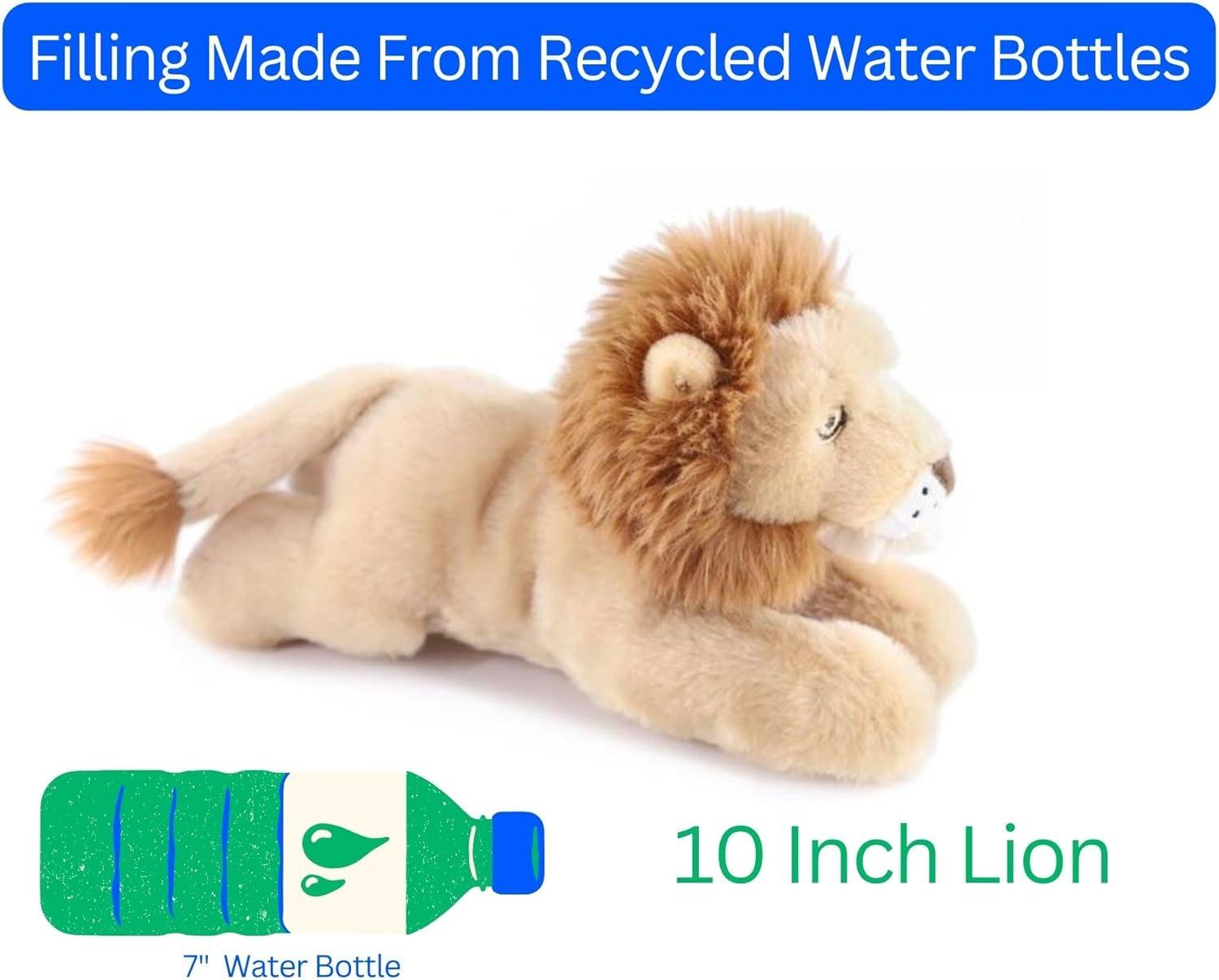 image:imageThe Petting Zoo Lion Stuffed Animal Plushie Gifts for Kids Earth Keeperz Wildlife Animals Zoologee Brown Lion Plush Toy 10 inches
