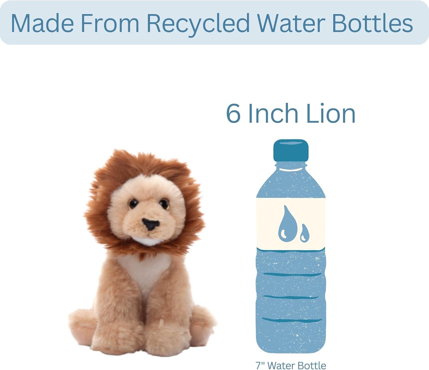 image:imageThe Petting Zoo Lion Stuffed Animal Plushie Gifts for Kids Wild Onez Babiez Zoo Animals Lion Plush Toy 6 inches