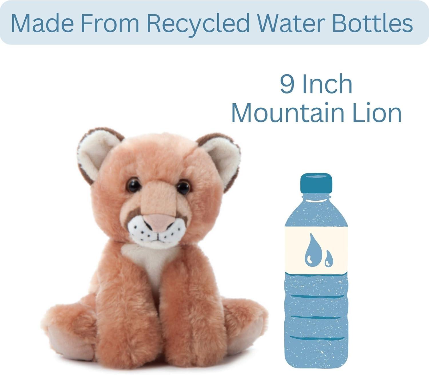 image:imageThe Petting Zoo Mountain Lion Stuffed Animal Gifts for Kids Wild Onez Zoo Animals Mountain Lion Plush Toy 9 inchesSmall Pack of 2