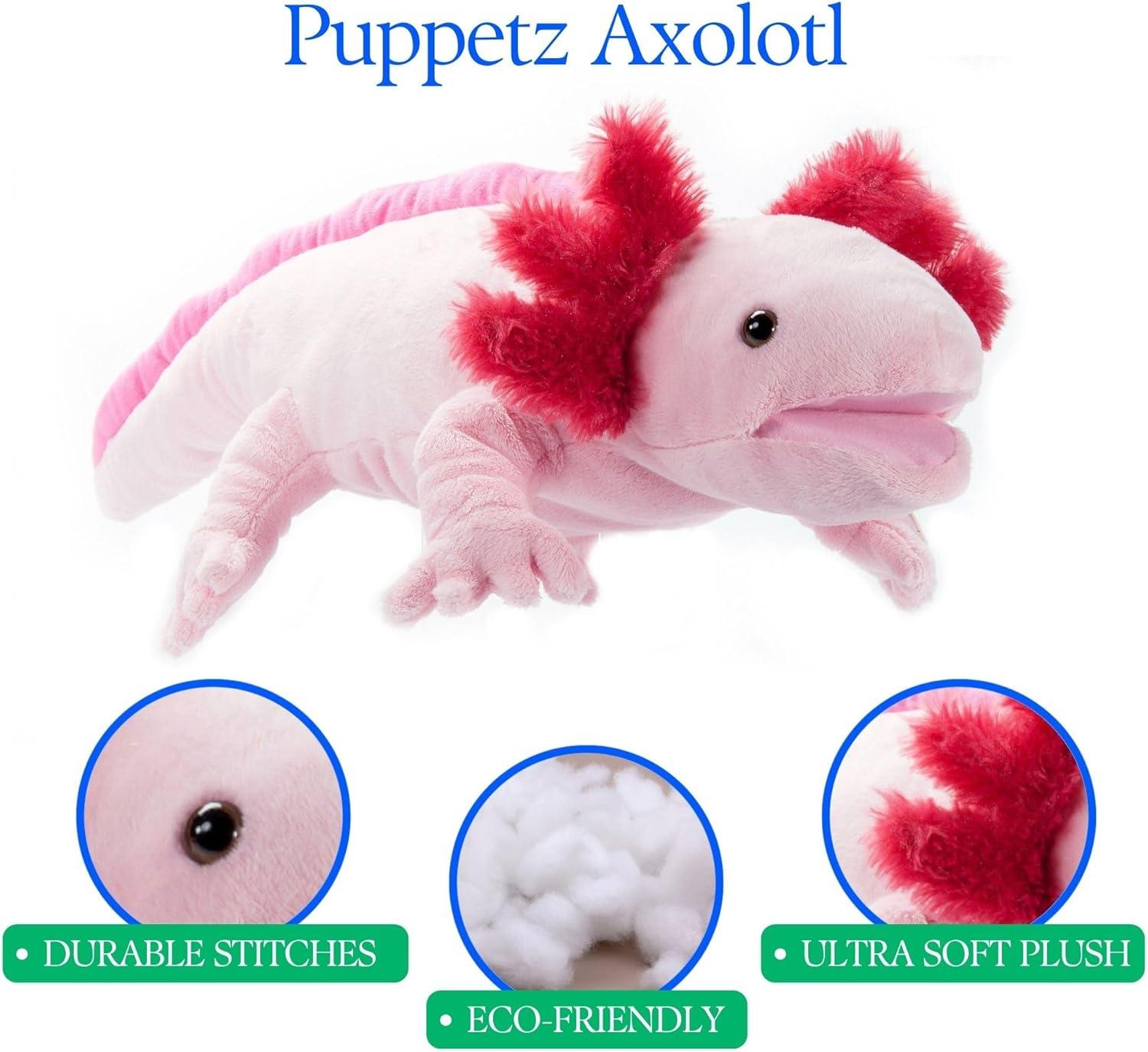 image:imageThe Petting Zoo Pink Axolotl Stuffed Animal Plushie Gifts for Kids Puppetz Animals Axolotl Plush Toy 20 Inches