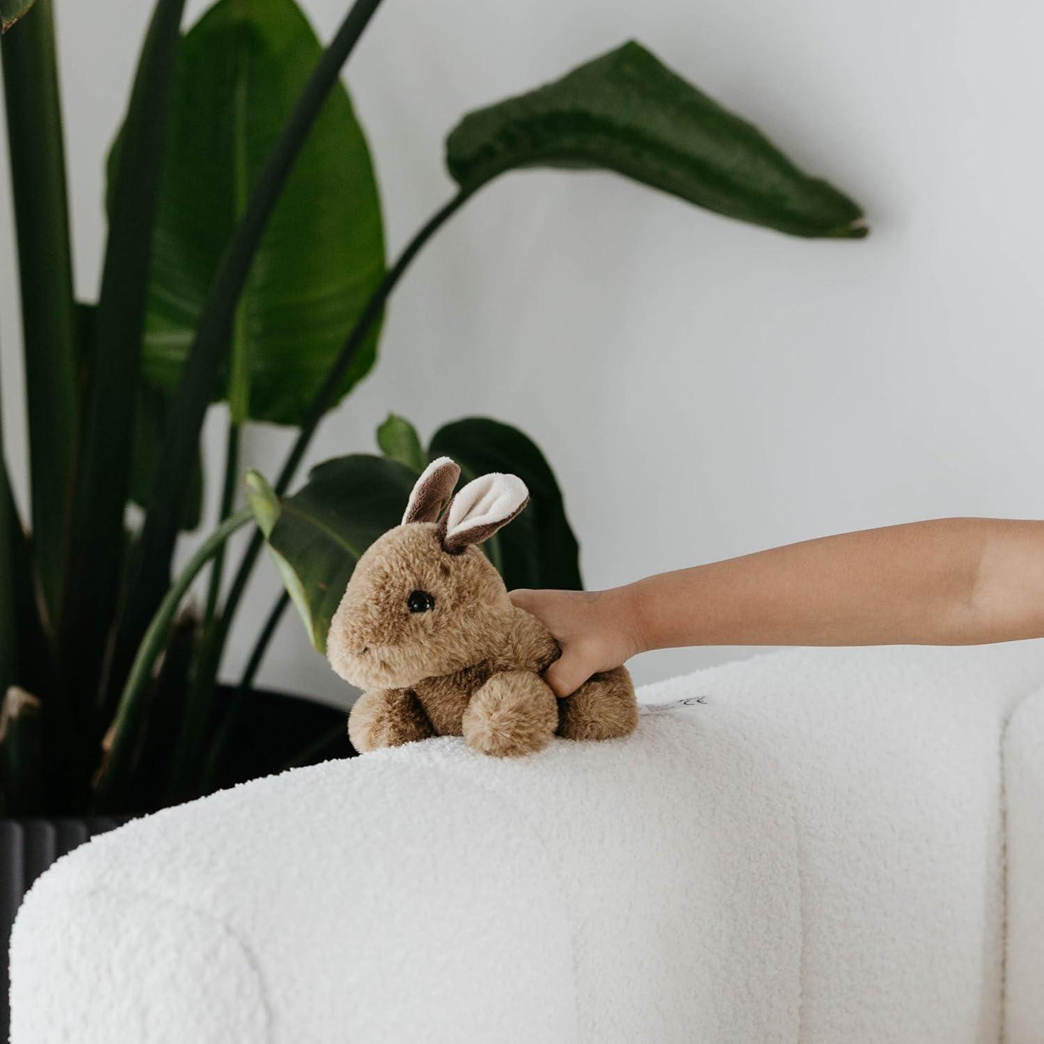 image:imageThe Petting Zoo Rabbit Stuffed Animal Plushie Gifts for Kids Wild Onez Babiez Wildlife Animals Brown Bunny Plush Toy 6 inches